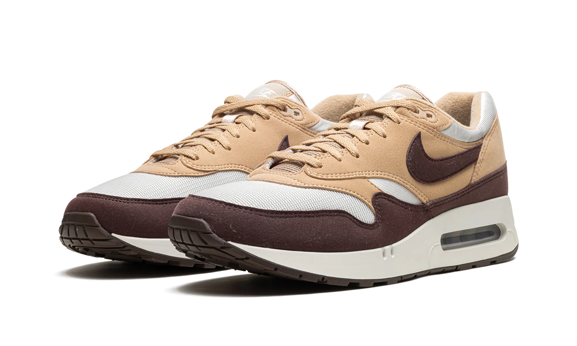 Nike Air Max 1 '86 OG "Big Bubbles Earth" running in a steppe area shoes running in a frozen waterfall area shoes