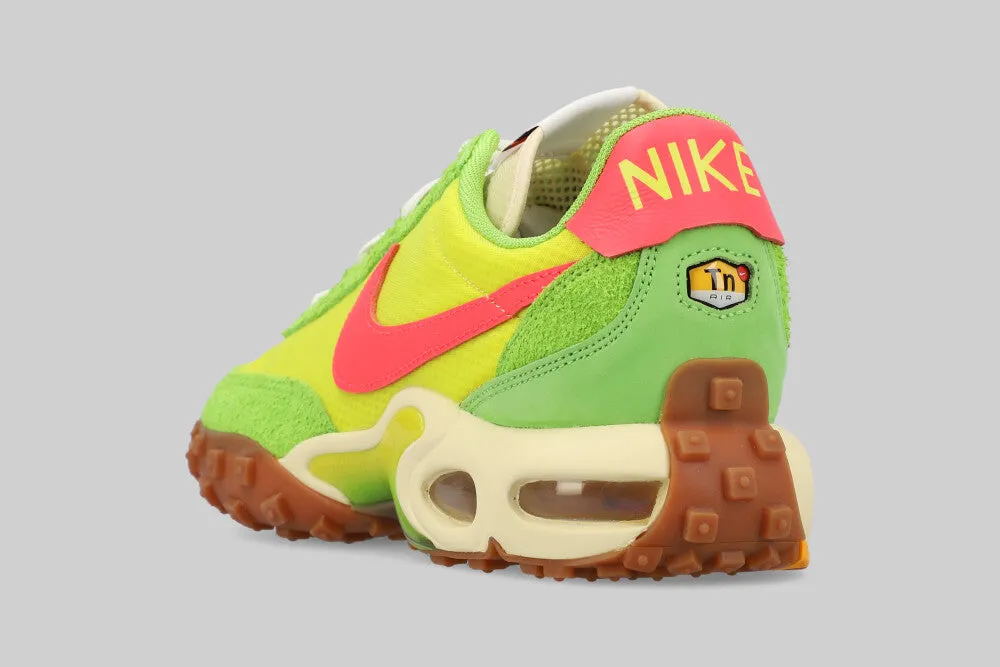 Nike Air Max Waffle 'Sprinter Green and Electrolime' padded - collar running gear slip - on - design shoes