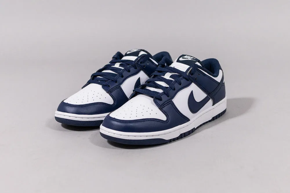 Low Key Nike Dunk Low Retro 'White and Midnight Navy'