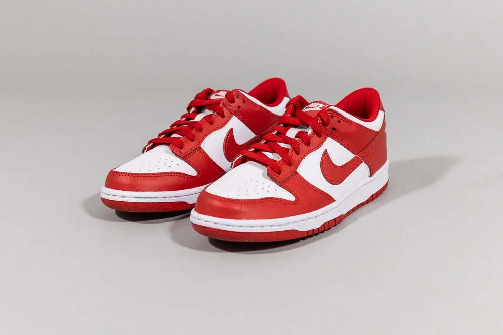 Quick Fit Nike Dunk Low 'White and University Red' (GS)