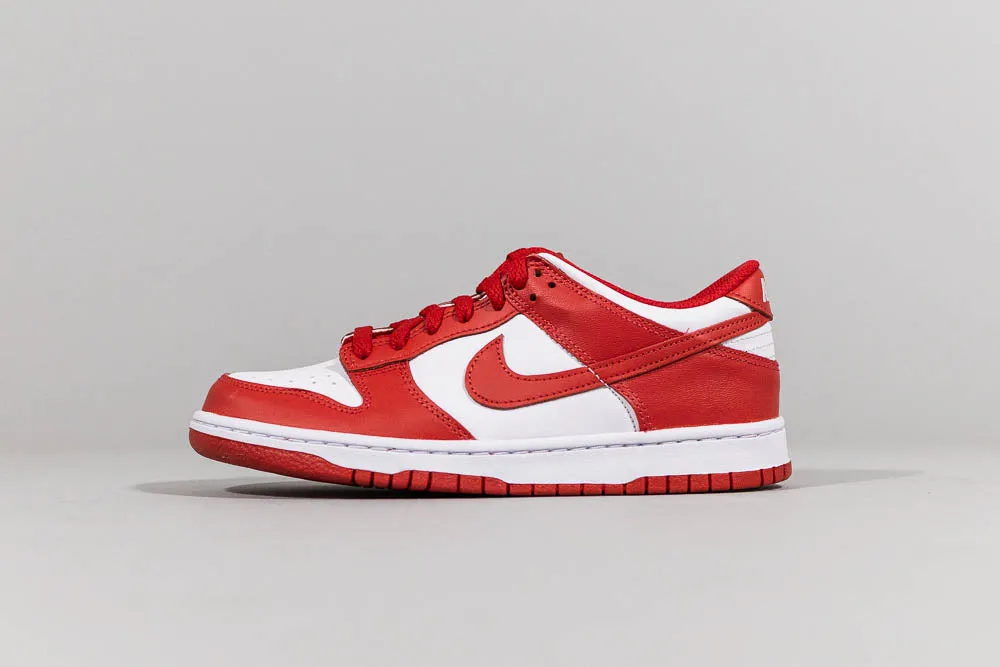 Full Support Holiday Comfort Nike Dunk Low 'White and University Red' (GS)