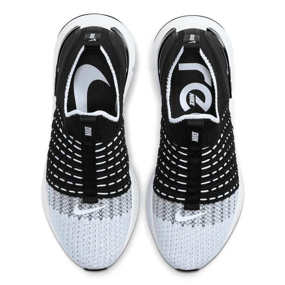 Nike Women's React Phantom Run Flyknit 2 Road Running Shoes running during a full moon hidden lacing shoes