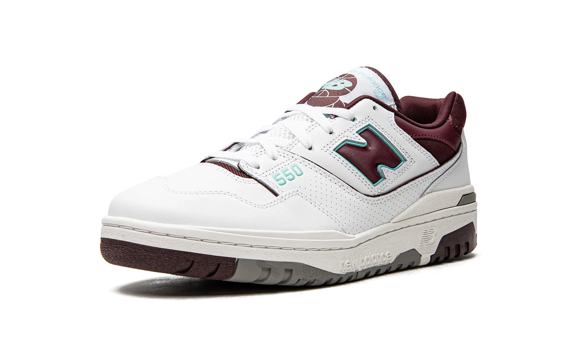 550 "Burgundy / Cyan" Multi - surface sprinter's shoe preference