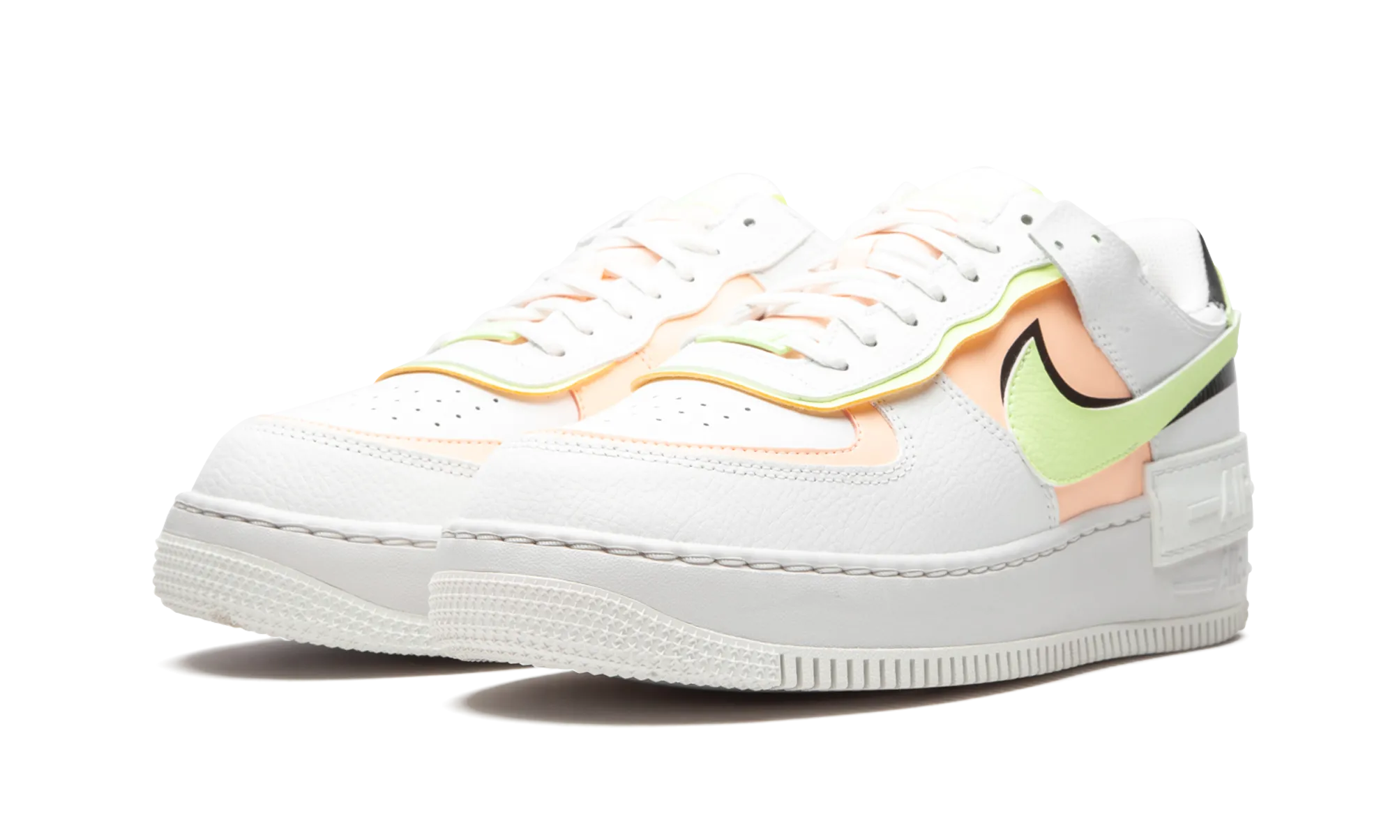 AIR FORCE 1 SHADO MNS WMNS "White / Barely Volt / Crimson Tint" Low Top Style Weekend Active