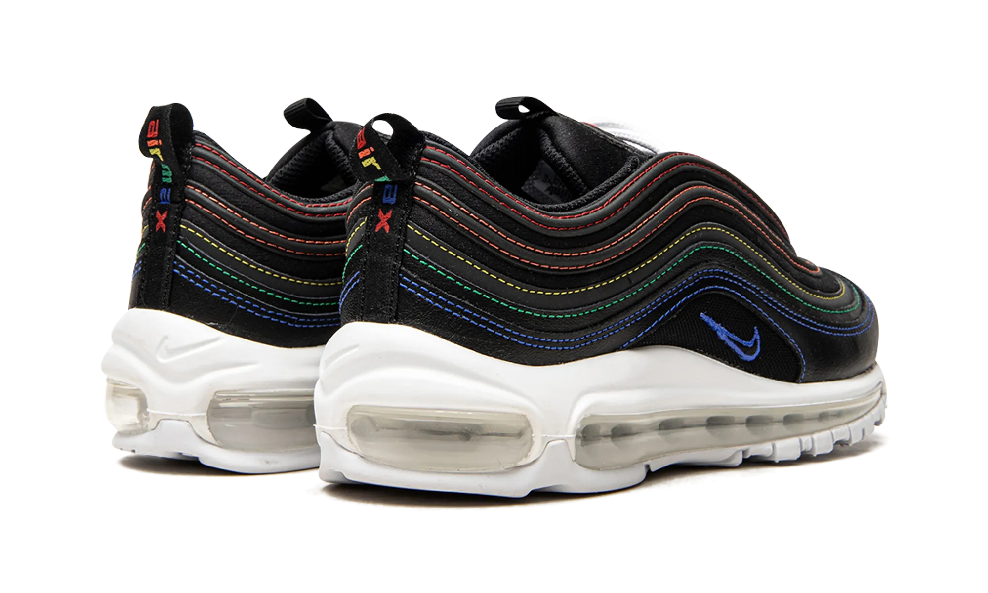 AIR MAX 97 MNS WMNS "Rainbow Stitcthing" relay shoes streamlined look