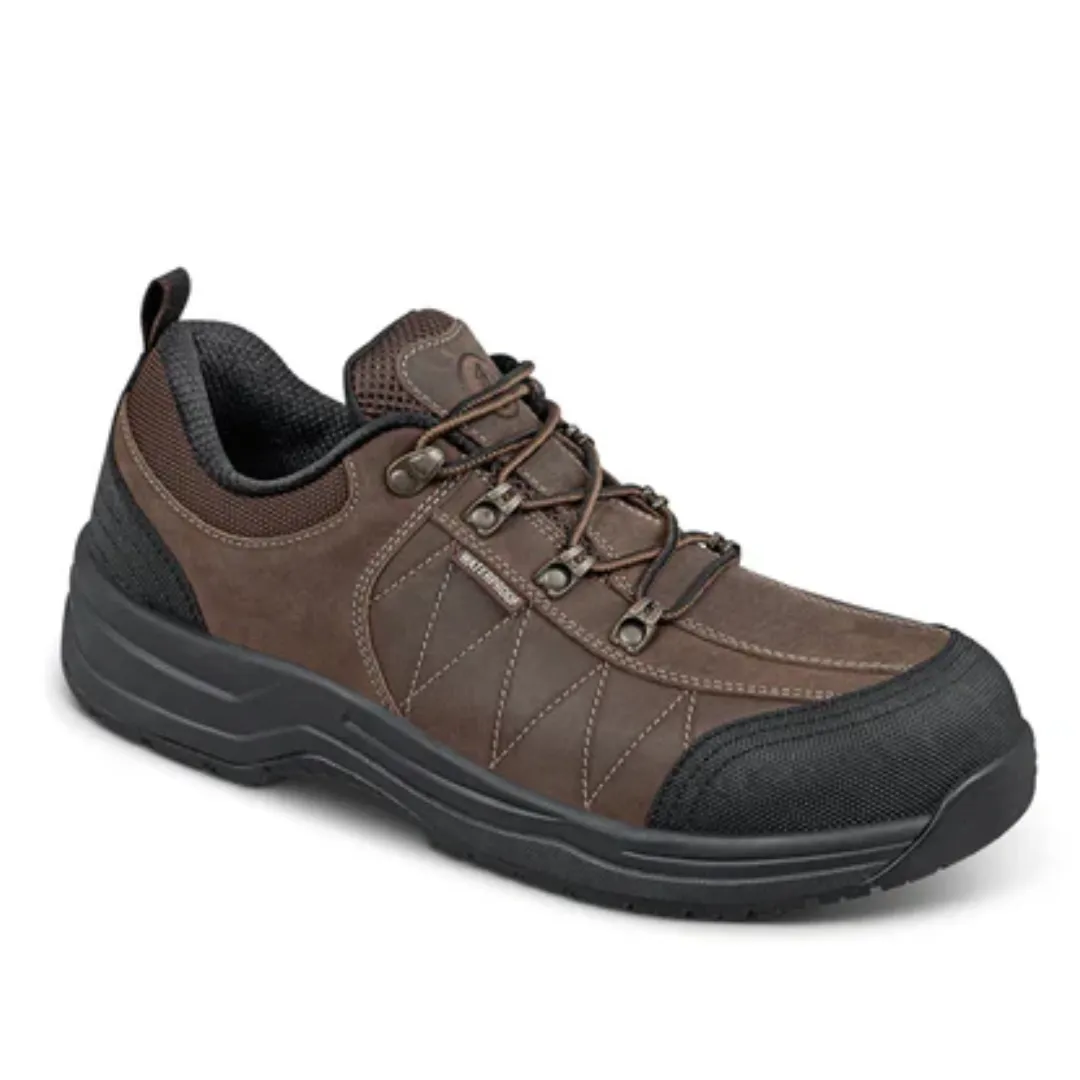 Flexible Frame Rural Traveler Slip Resistant Rainy Day Commuter Orthofeet - Men-  Dolomite Work Shoes - Brown
