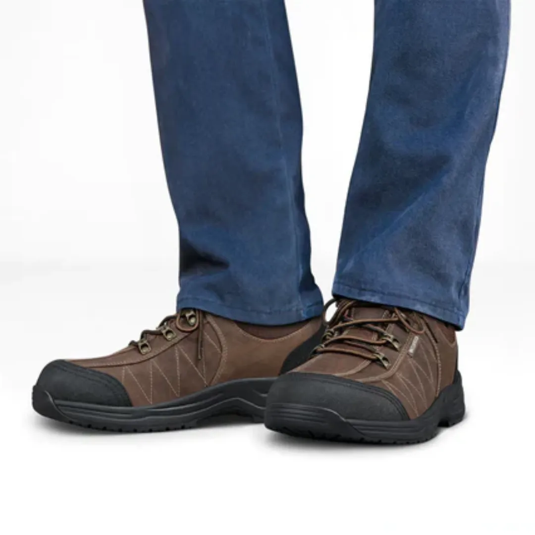 Orthofeet - Men-  Dolomite Work Shoes - Brown Everyday Walk