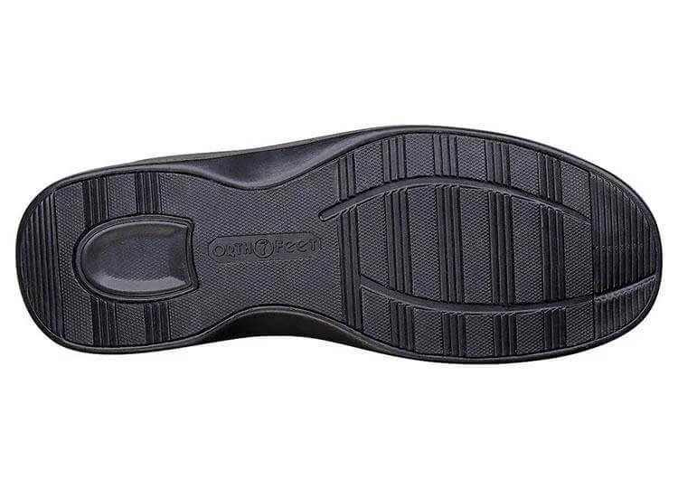 Orthofeet Men Gramercy - Black Point Tip Plush Walk