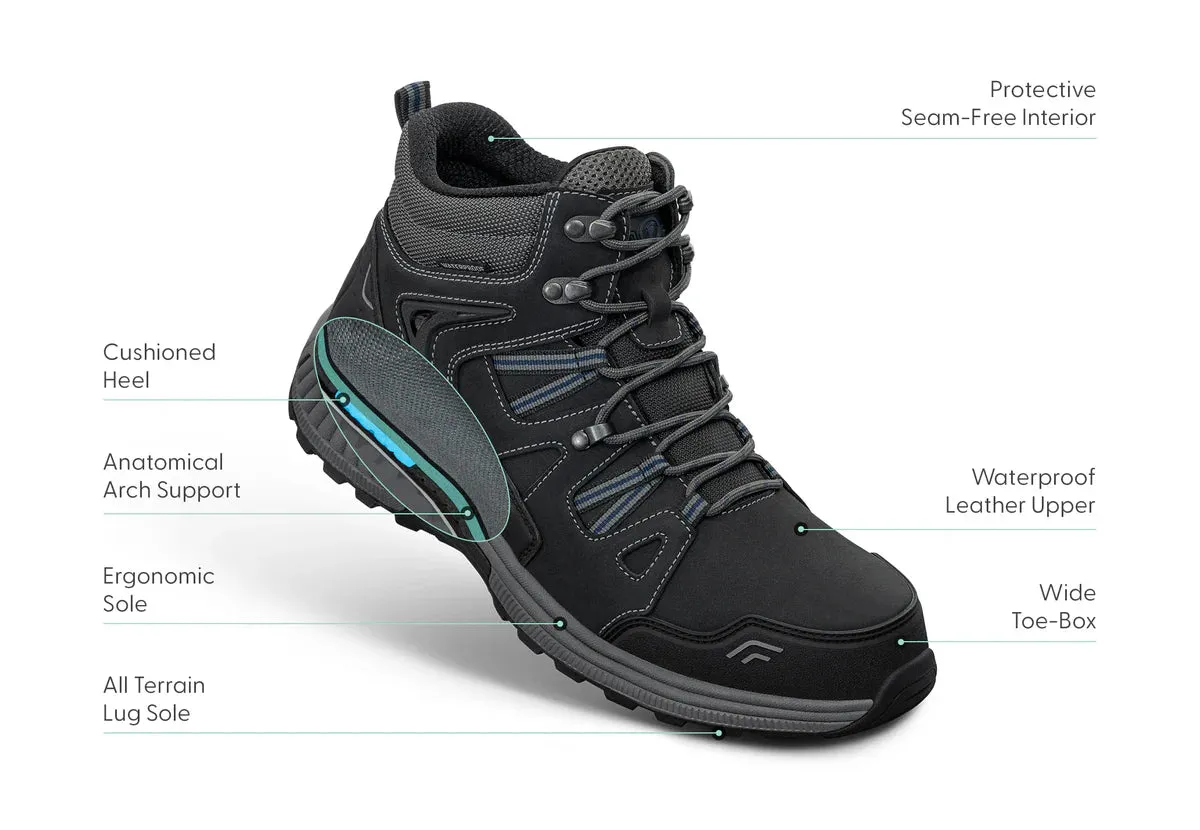 Clean Lines Orthofeet - Men - Ridgewood Boots - Black