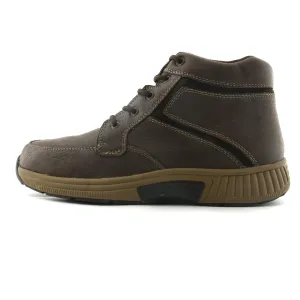 Orthofeet Men's Boot Highline - Dark Brown Arch Ease Quiet Design
