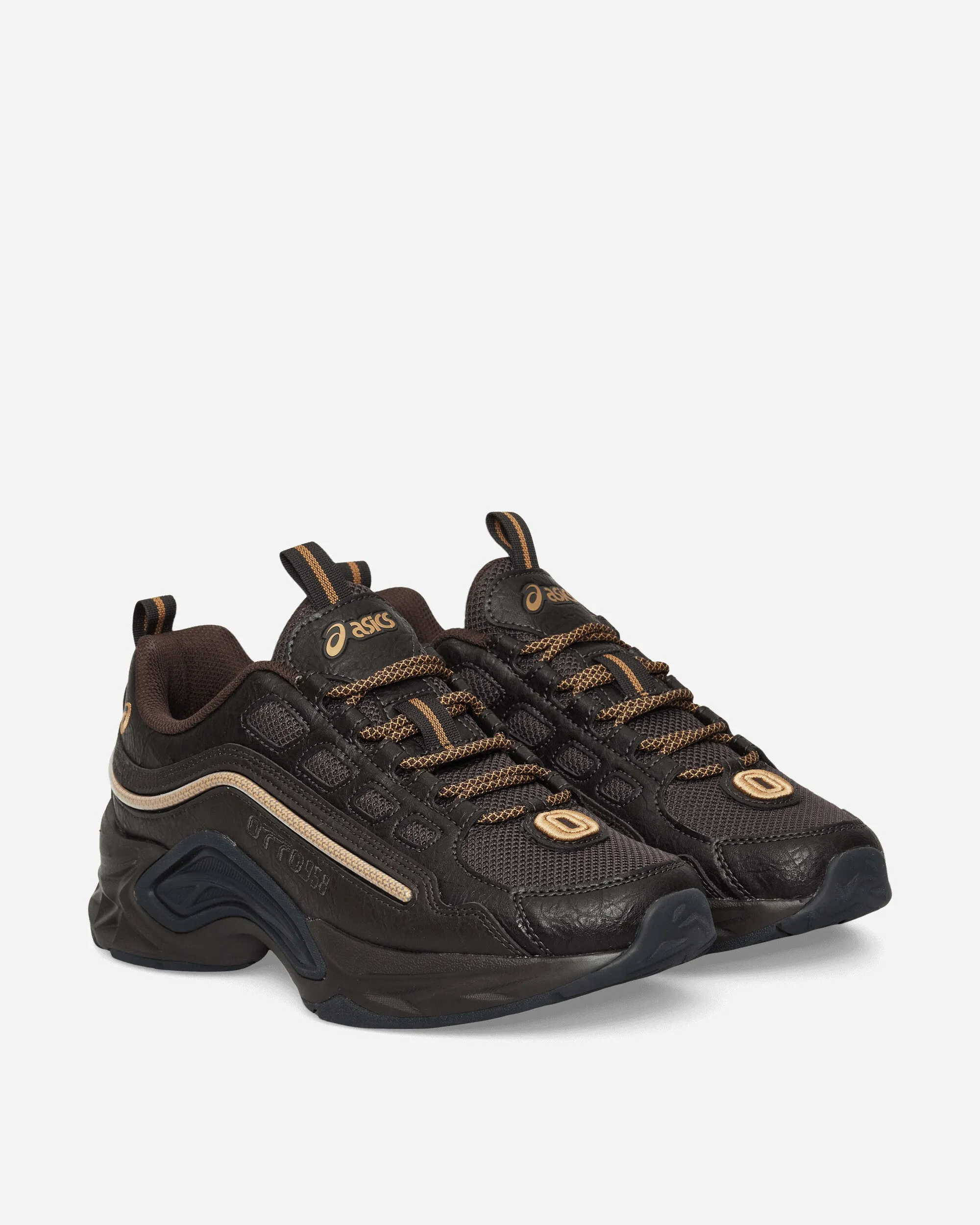 Wide Base Elastic Lace Closure OTTO958 PROTOBLAST-CMLVIII Sneakers Dark Brown / Pure Gold