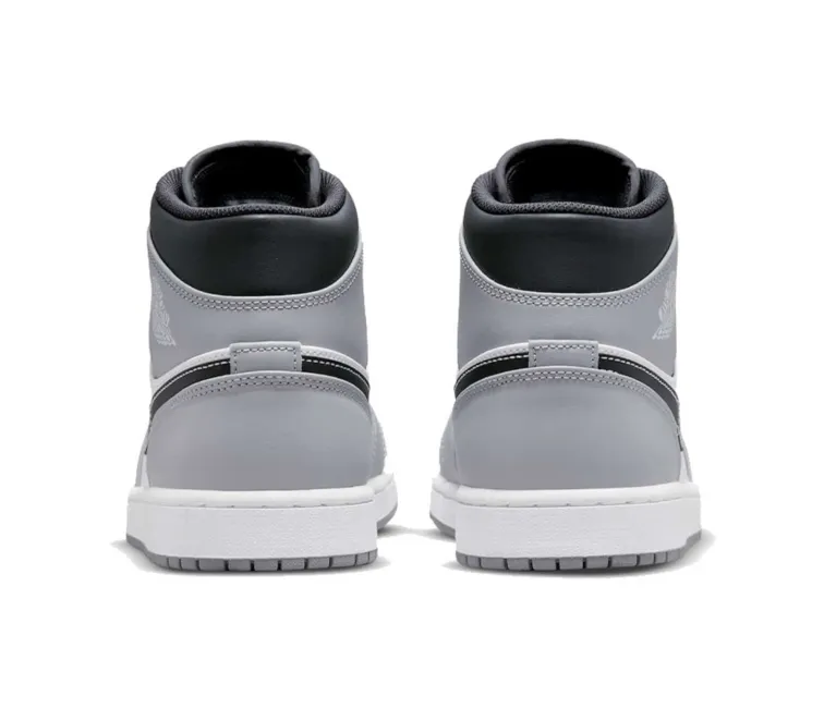Reinforced Toe Guard Running Performance Men's Nike Air Jordan 1 Mid (Smoke Grey)