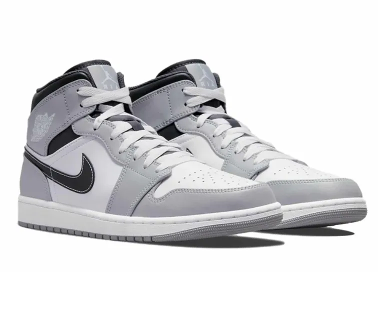Padded shock absorption Men's Nike Air Jordan 1 Mid (Smoke Grey)