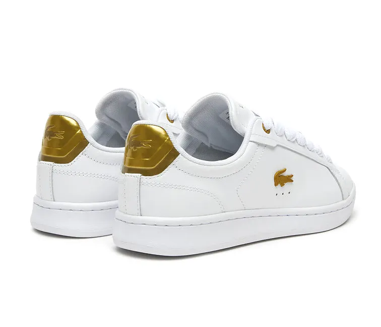 Premium Material Women's Lacoste Carnaby Pro 123 5 (White/Gold)