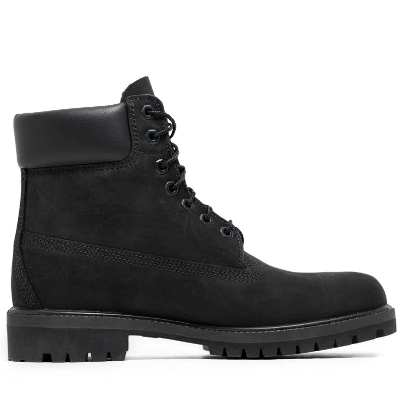 Timberland Premium 6" Lace Up Waterproof Boot - Black Perfect For Hiking Comfort Cushion