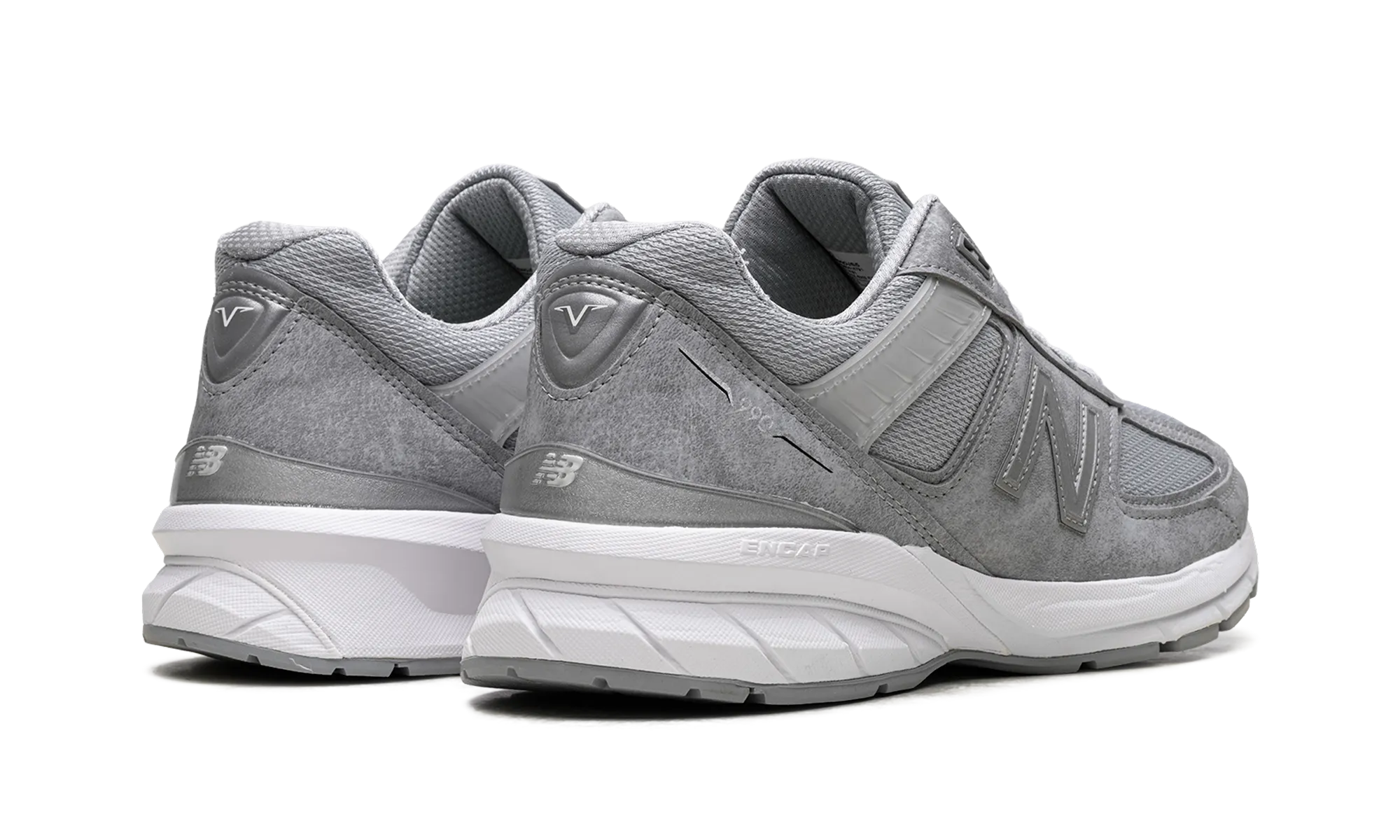 durable running shoes dot - pattern shoes 990v5 "Grey White"