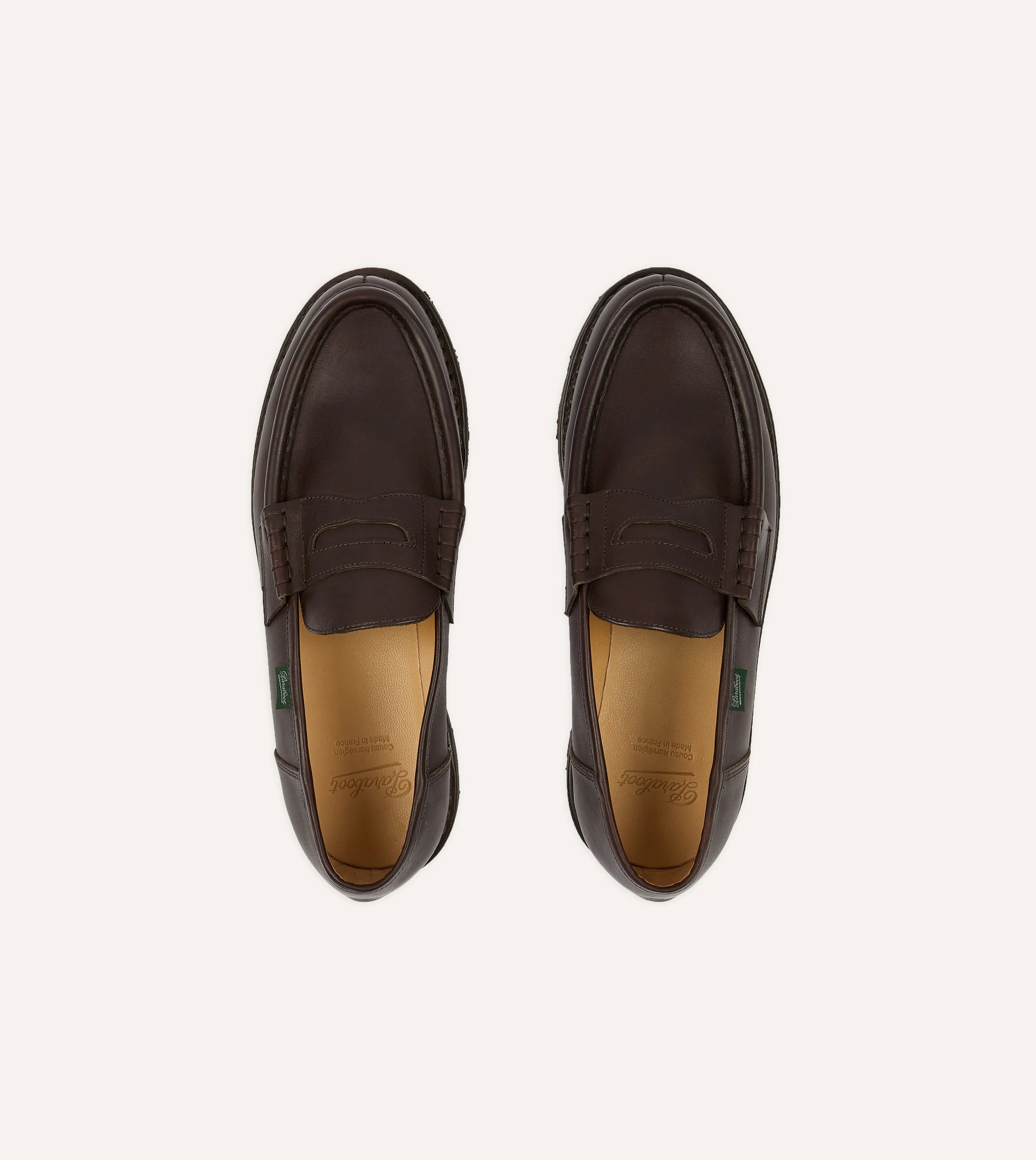 Self Boost Heritage Style Paraboot Reims Brown Leather Loafer