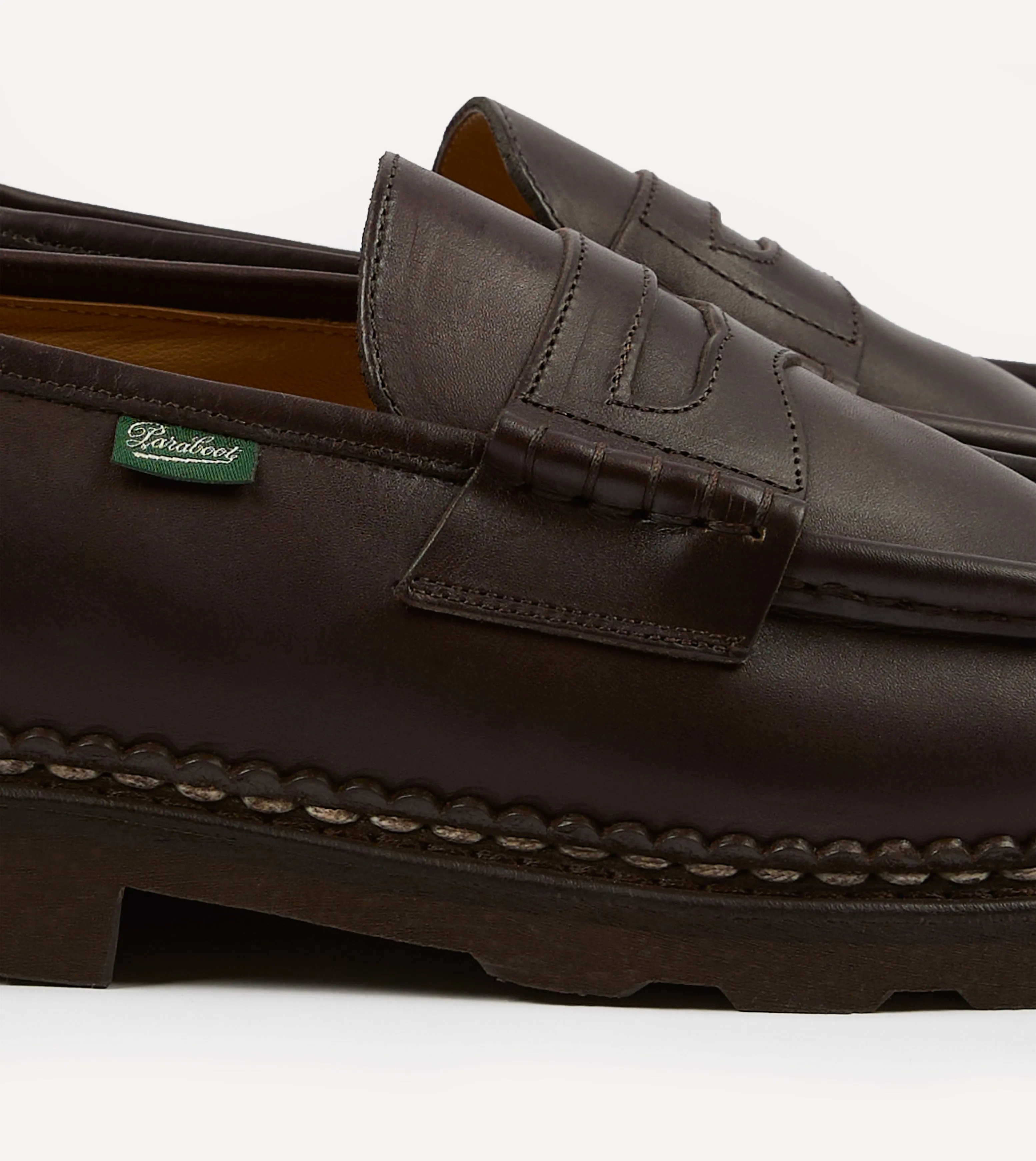 Air Knit Paraboot Reims Brown Leather Loafer