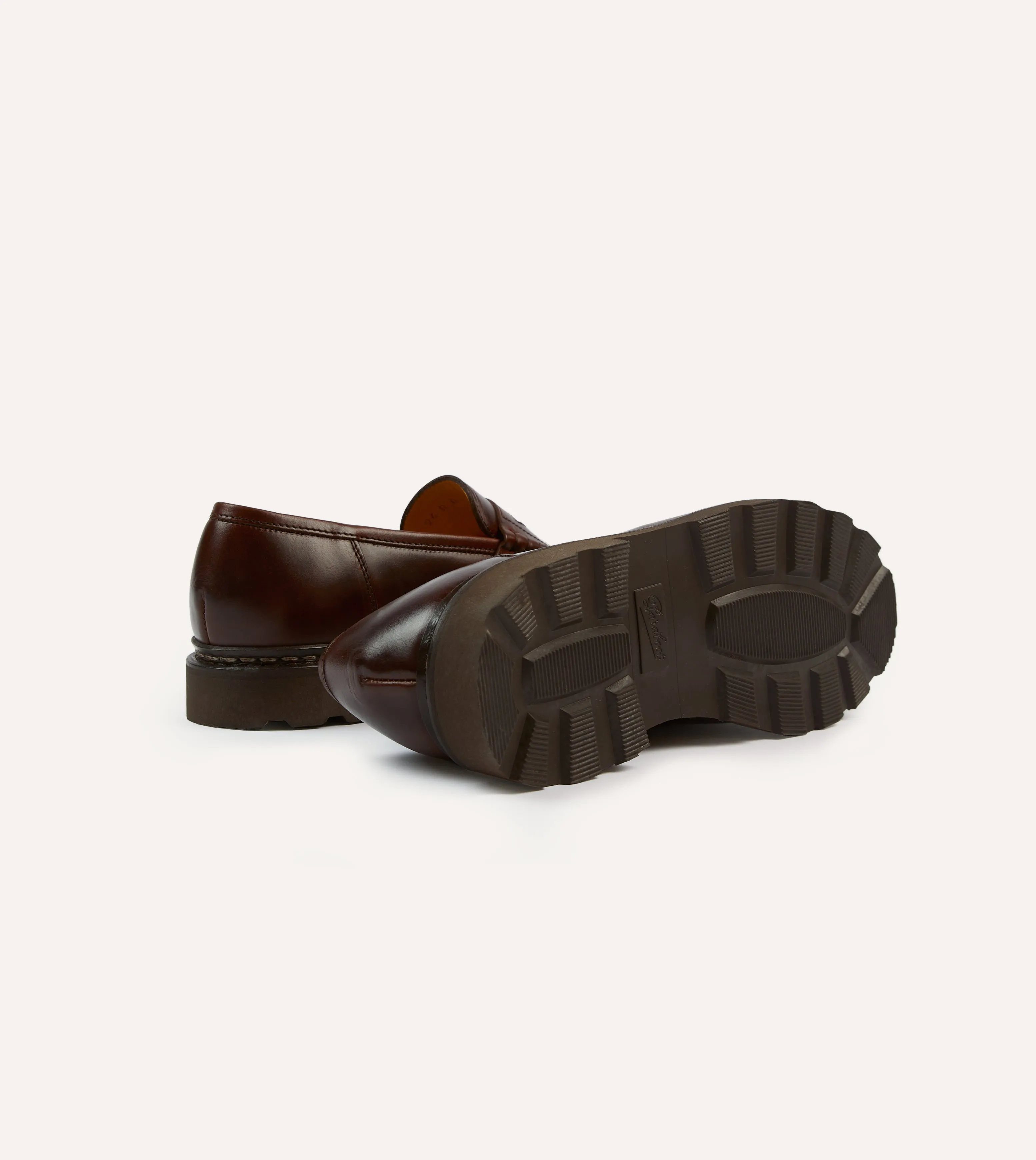 Patent Grain Cap Toe Paraboot Reims ??corce Leather Loafer