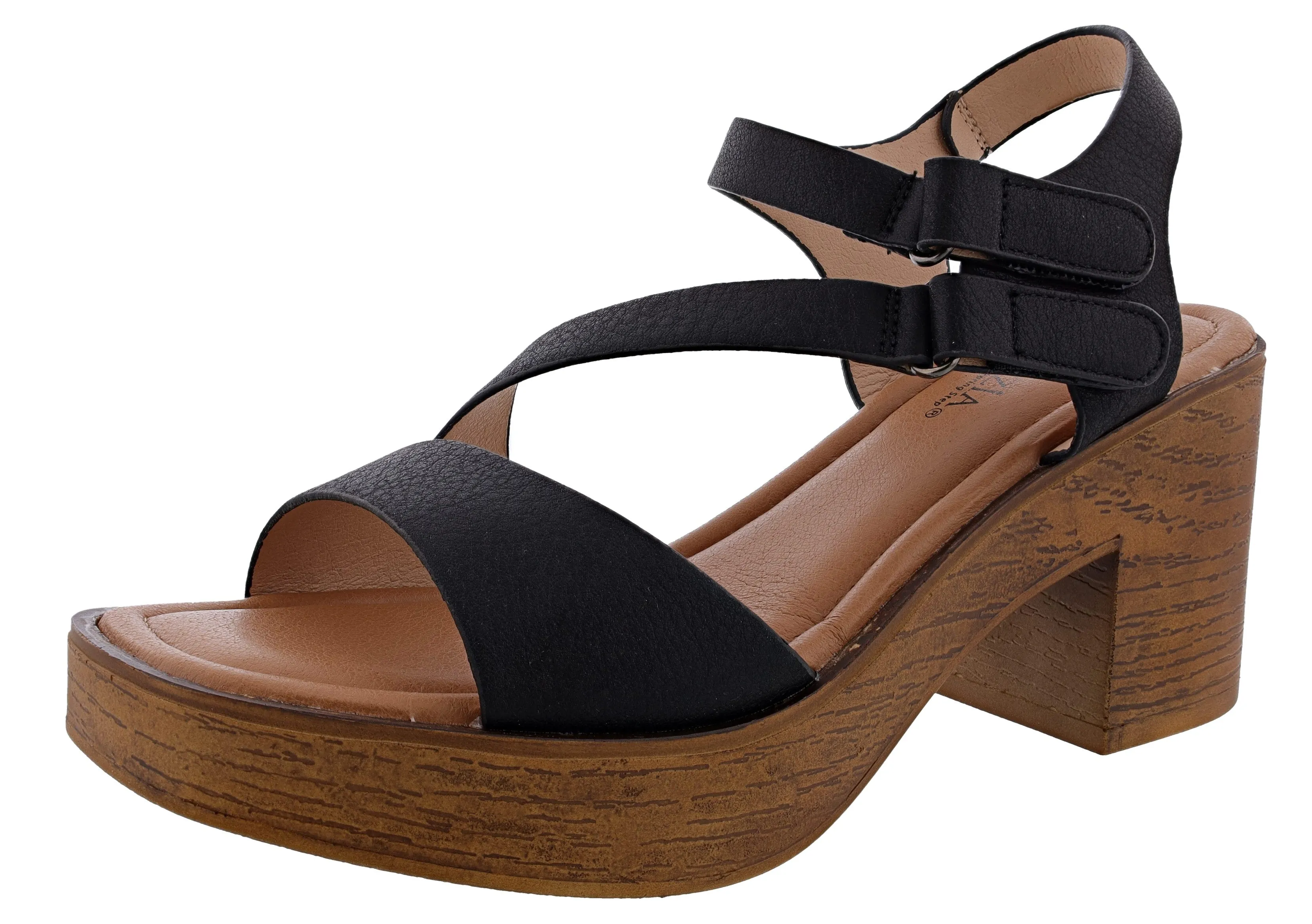 Textured Finish Patrizia Diatria Chunky Block Heel Sandals by Spring Step