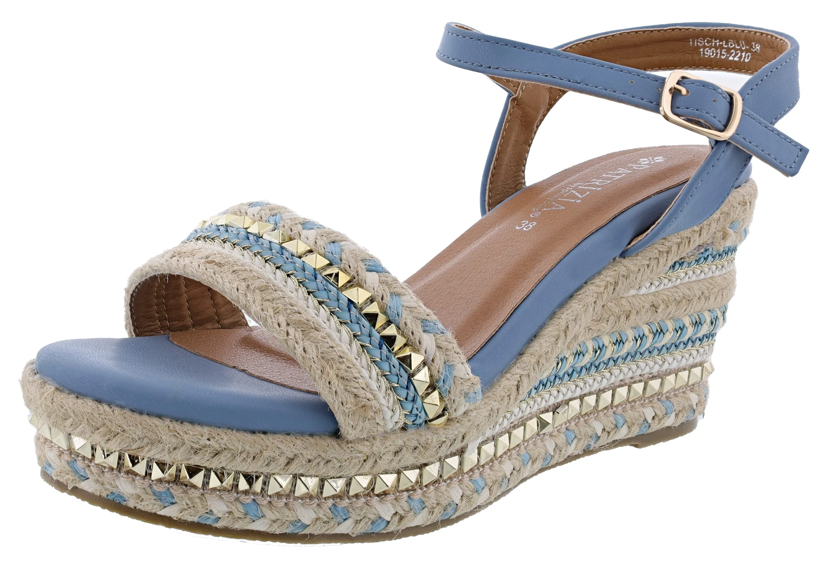 Patrizia Tisch Woven Wedge Sandals by Spring Step Memory foam insole
