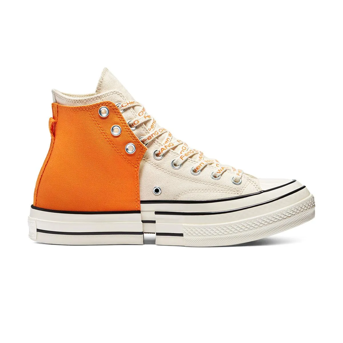   Feng Chen Wang 2-in-1 Chuck 70 Hi 'Persimmon Orange' Soft Fabric
