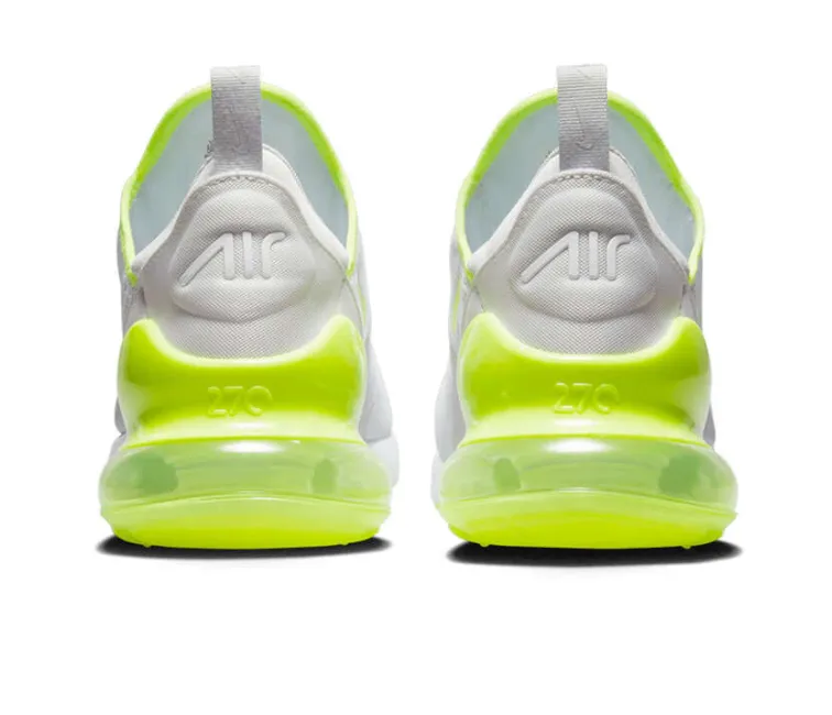 Men's Nike Air Max 270 (White/Volt) Glam shock absorption Sustainable Stitching