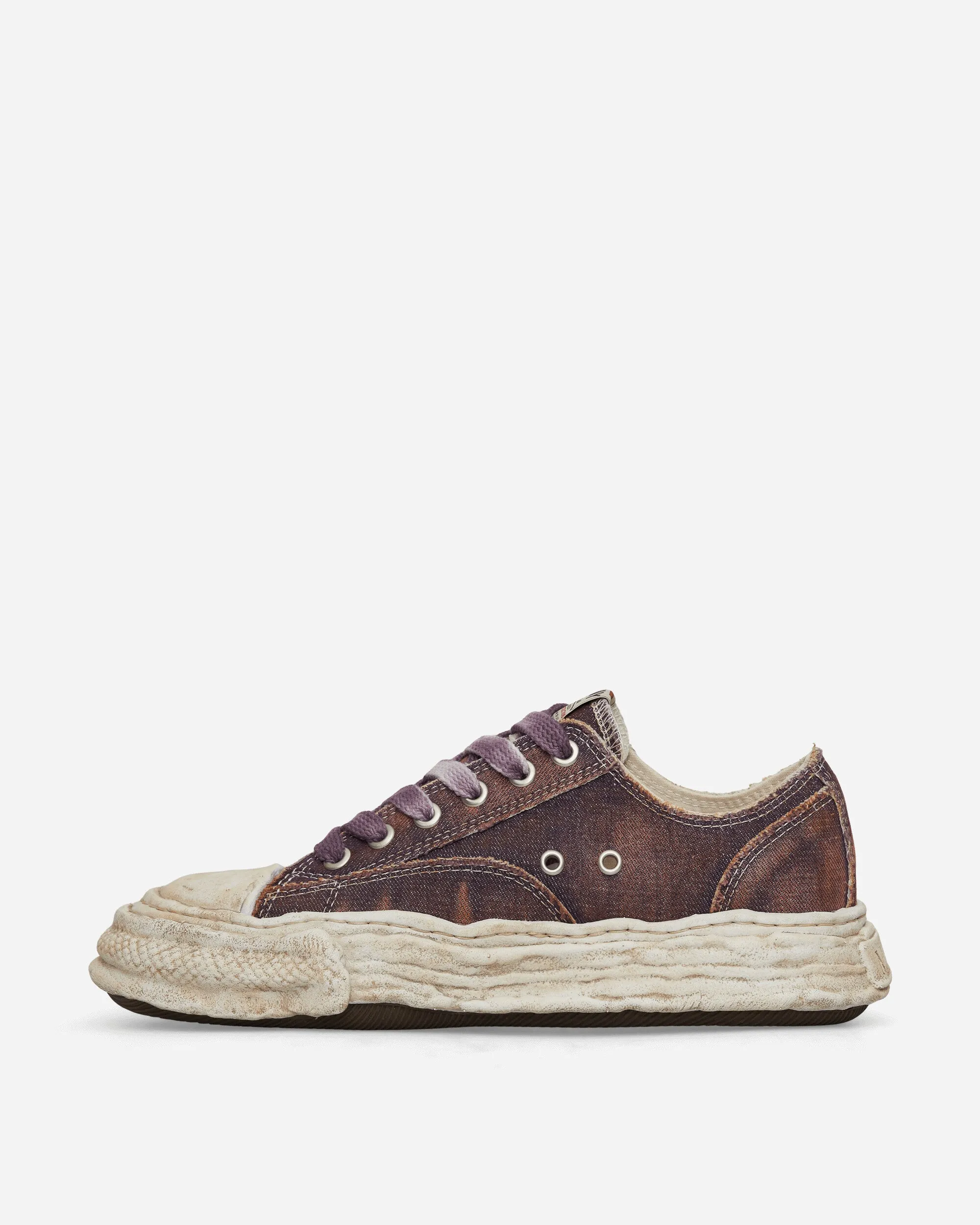 Knit texture Thermoplastic Heel Cup Peterson 23 OG Sole Washed Denim Low Sneakers Purple
