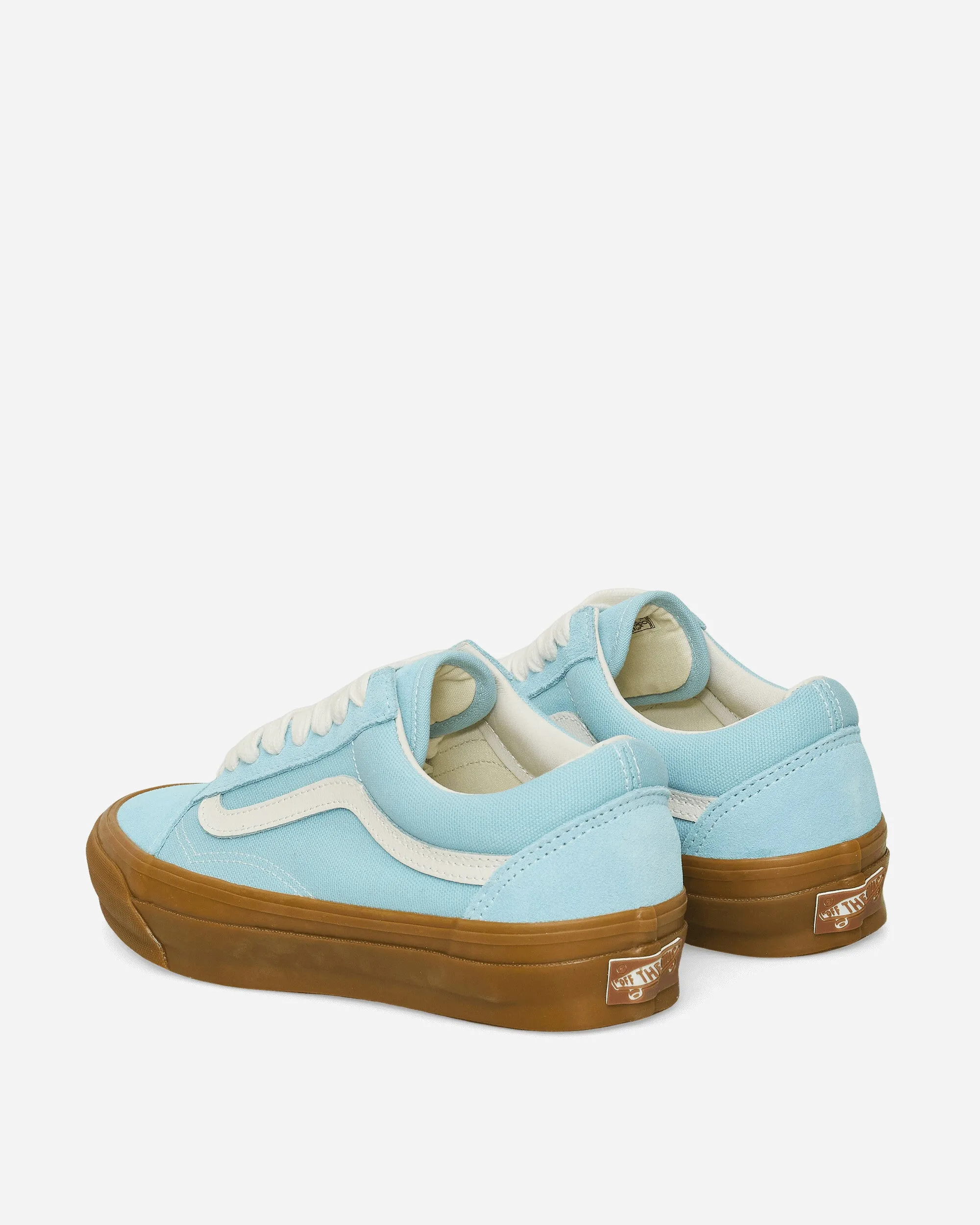 Premium Old Skool Gum Sneakers Crystal Blue Durable Outsole Construction ElasticBand