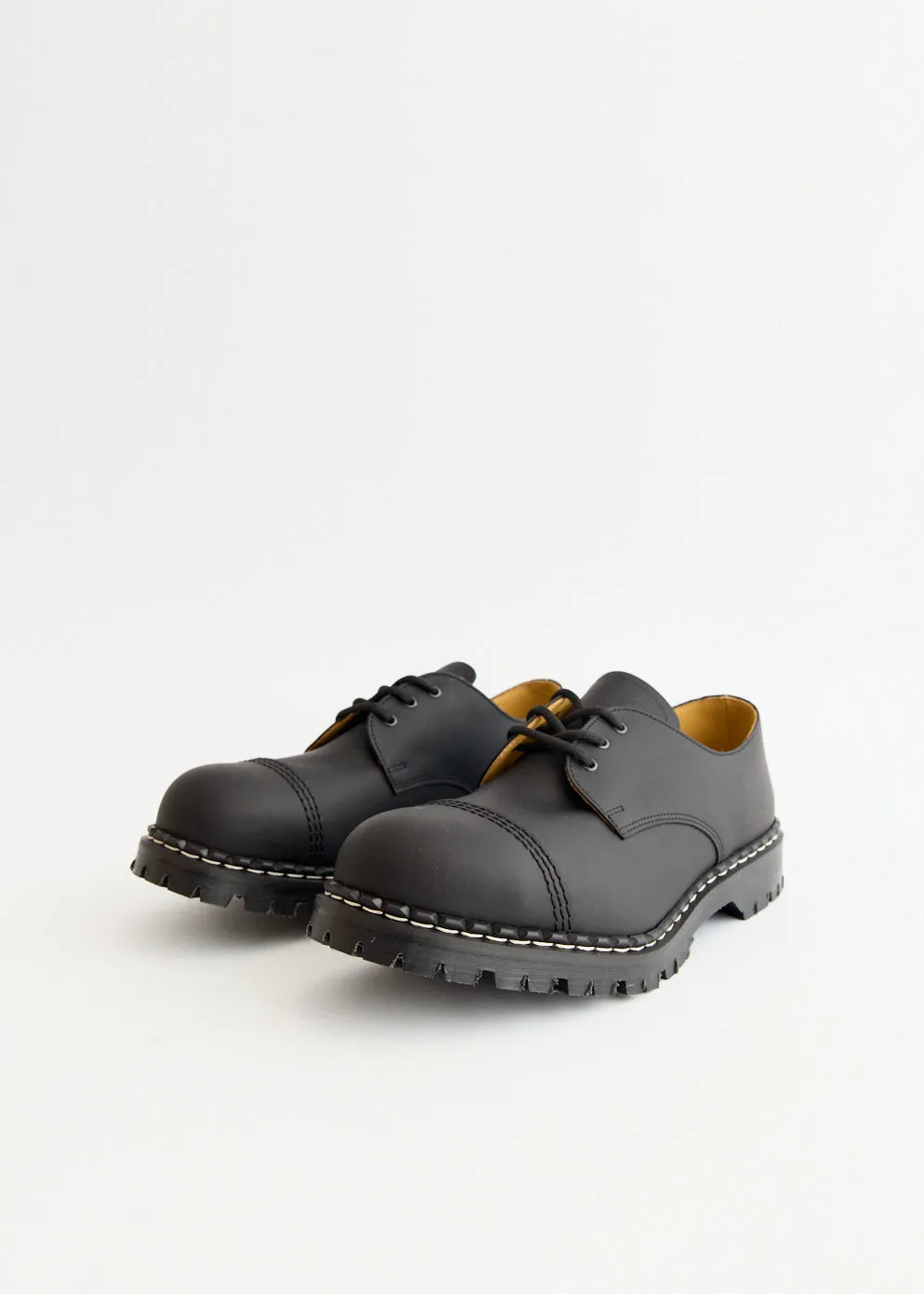 Greasy Steel Toe Capped Gibson Shoes Modern Aesthetic