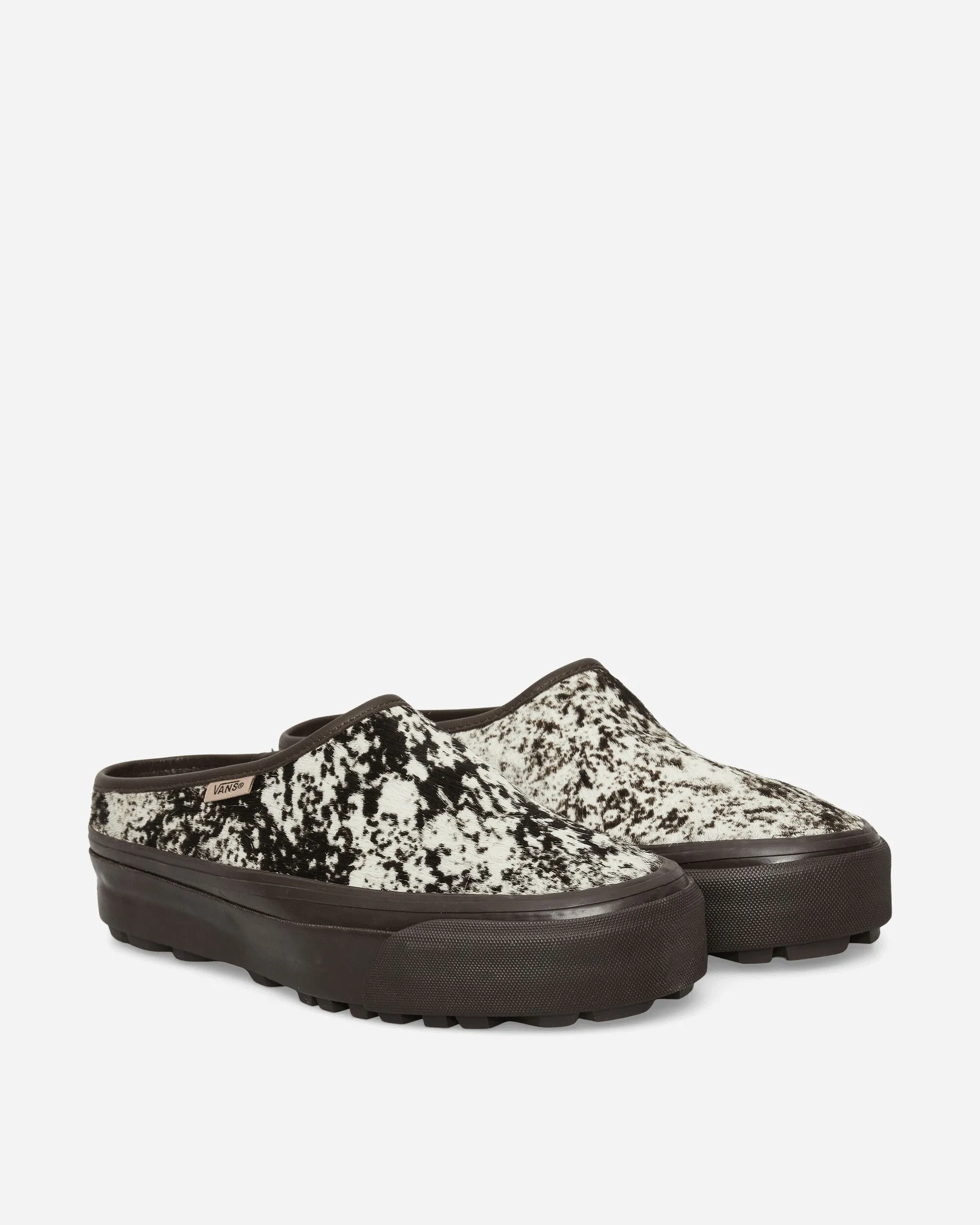 Premium Style 17 Pony Hair Mules Chocolate Plum Fashion Ready