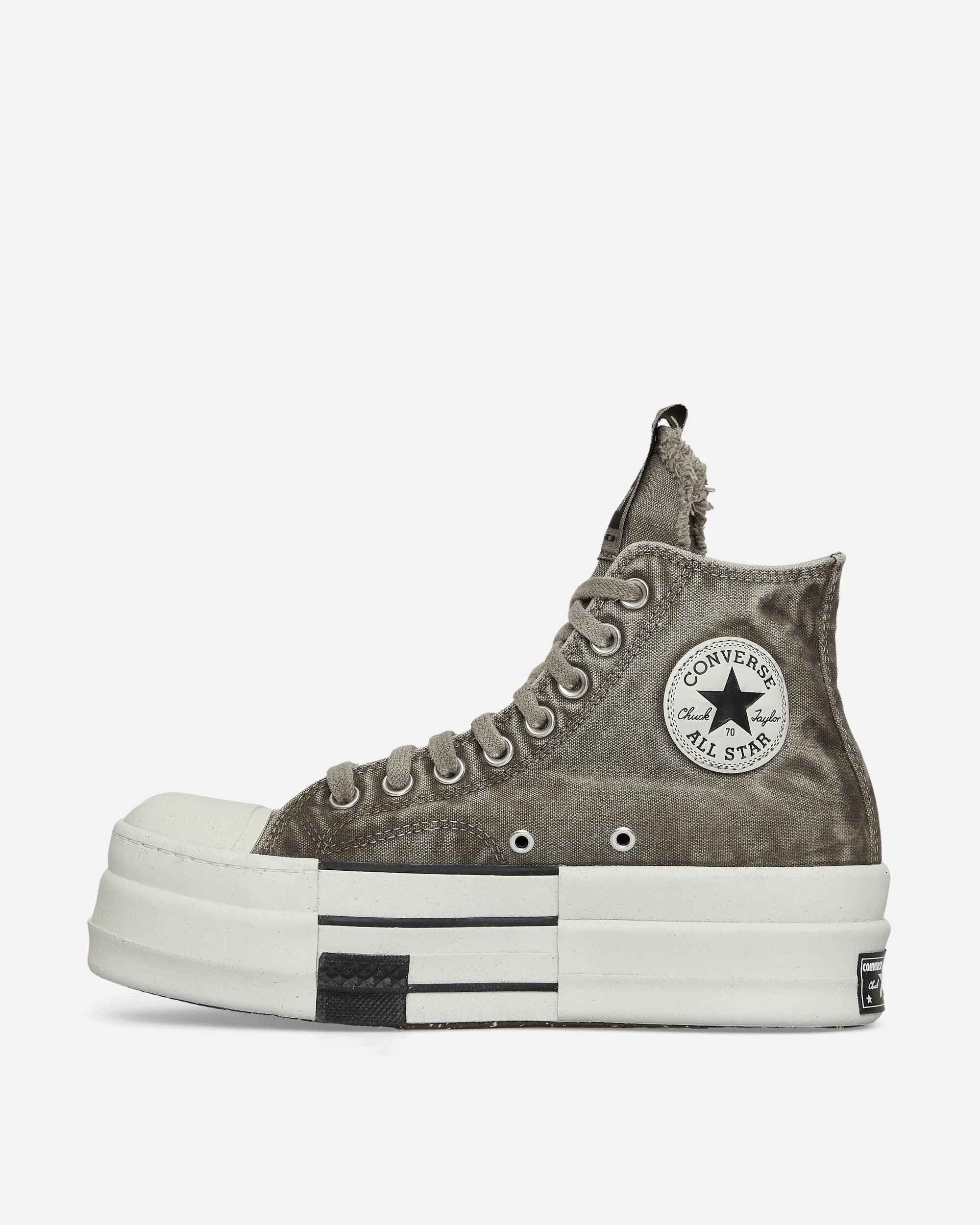 Low Key Rubber Composite DRKSHDW DBL DRKSTR OVERDYE Chuck 70 Hi Sneakers Concrete