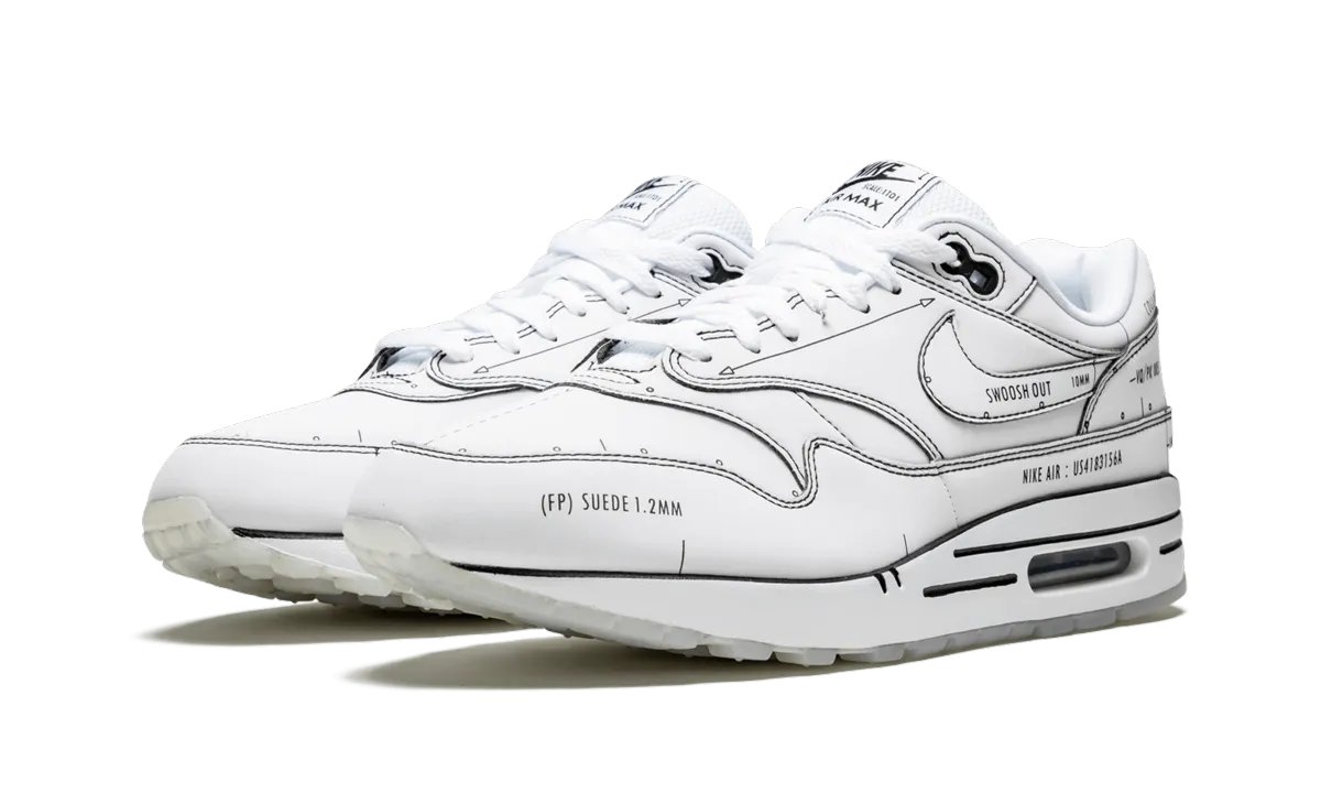Sunny running comfort running in a desert oasis area shoes Air Max 1 "Sketch Schematic"