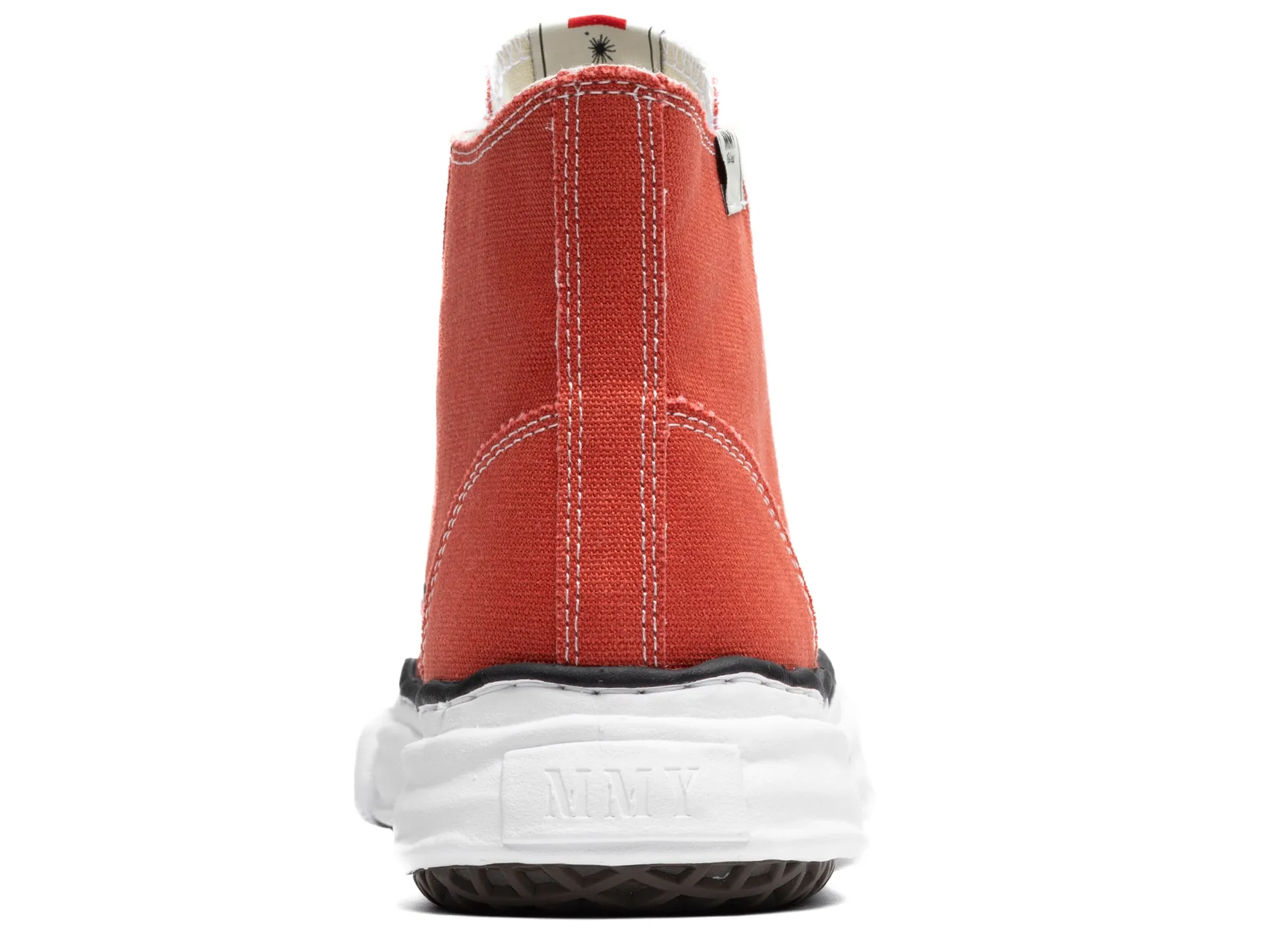 Maison Mihara Yasuhiro High Top Lace Up Sneaker in Orange Smooth ride Korean Trend