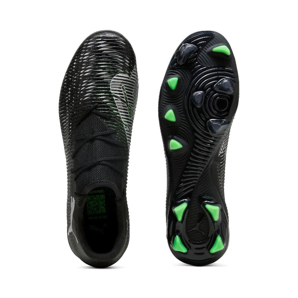 Puma Future 8 Match Low FG/AG Football Boots (Black/Cool Light Gray/Fluro Green) Effortless Move