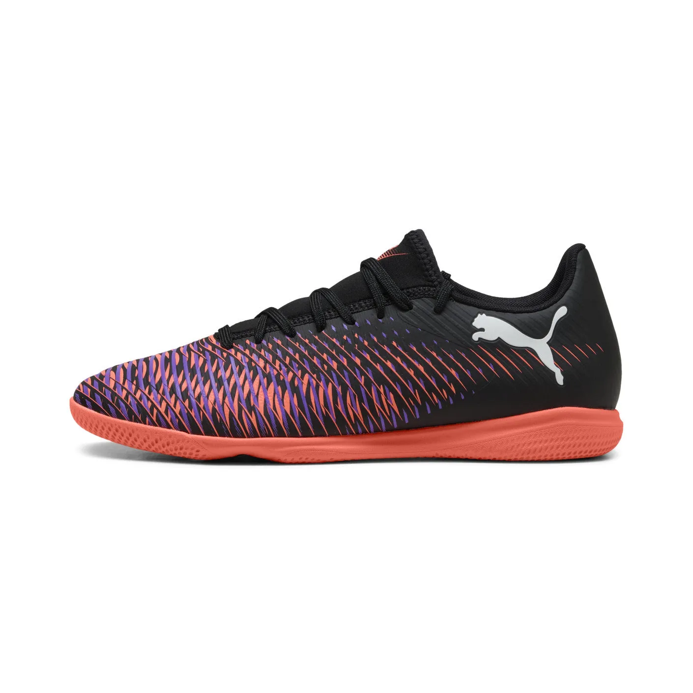 Puma Future 8 Play IT Indoor Football Shoes (Black/Glowing Red) Fashion Appeal