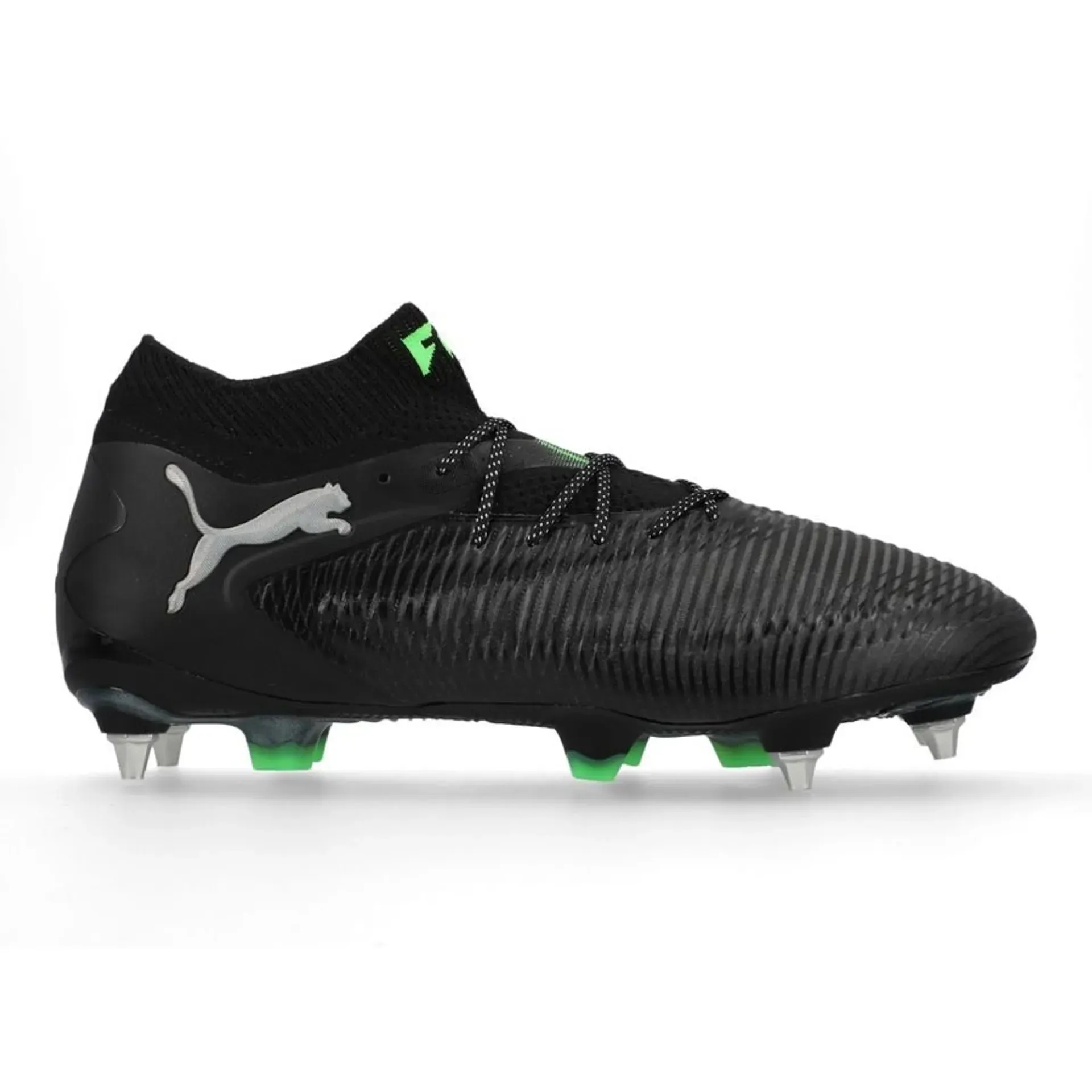 Outdoor Day Puma Future 8 Ultimate MxSG Football Boots (Black/Cool Gray/Fluo Green)