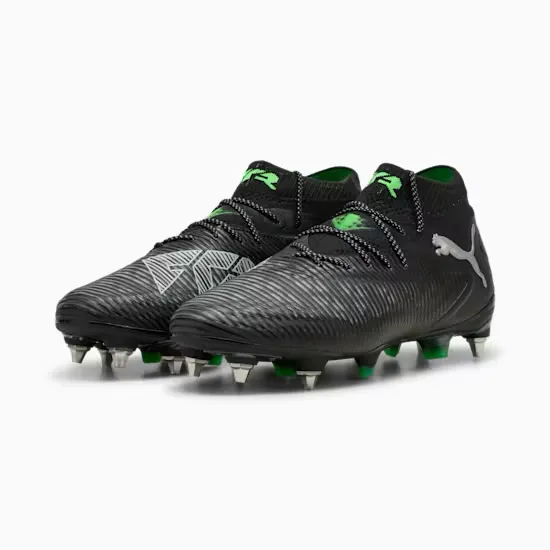 Fit Daily All-Weather Design Puma Future 8 Ultimate MxSG Football Boots (Black/Cool Gray/Fluo Green)