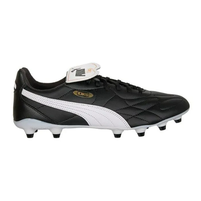 Urban Feel Gold Shine Puma King Top FG/AG Football Boots (Black/White)