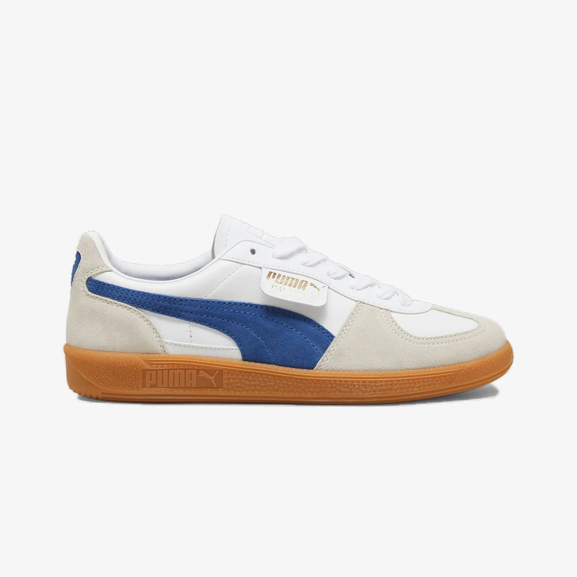 PUMA | PALERMO LTH { PUMA WHITE/VAPOR GRAY/CLYDE ROYAL Soft Leather