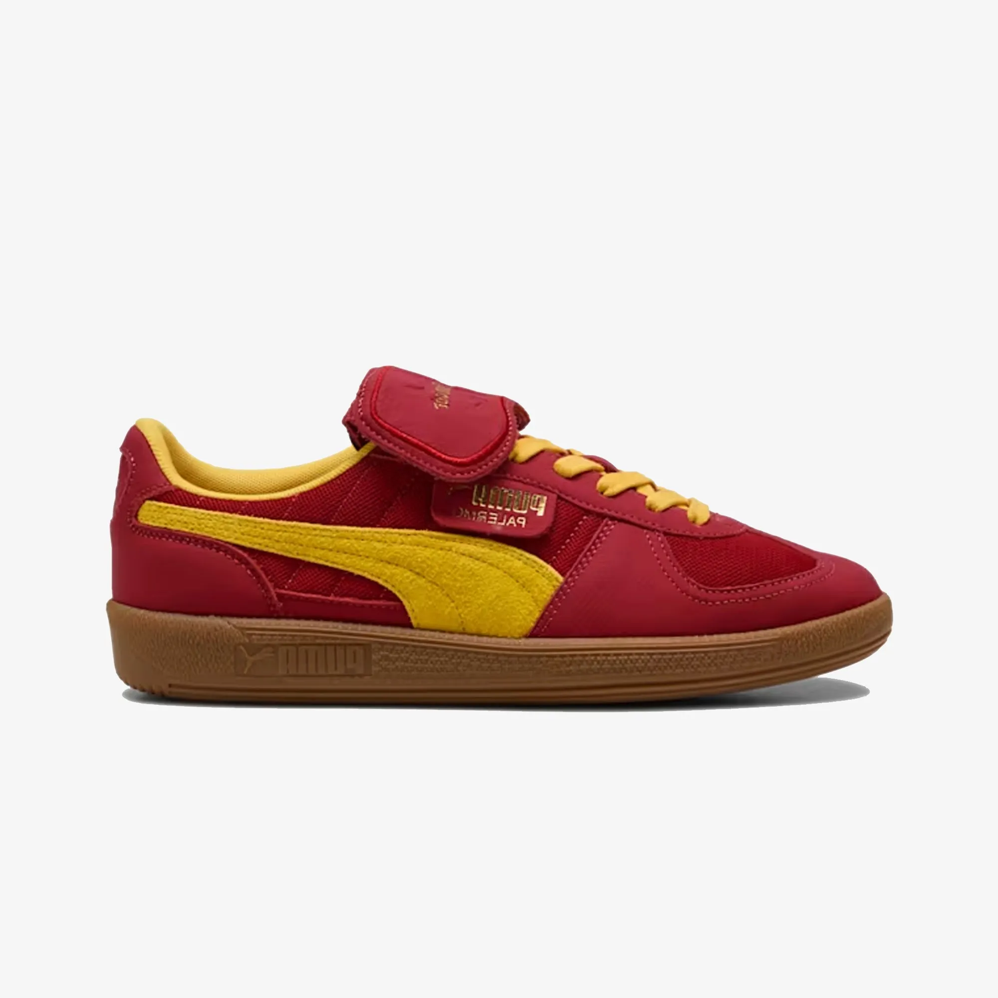 PUMA | x HARRY POTTER PALERMO HAIRY SUEDE FORMSTRIP { DARK CRIMSON-YELLOW SIZZLE Compression Fit Warm Liner