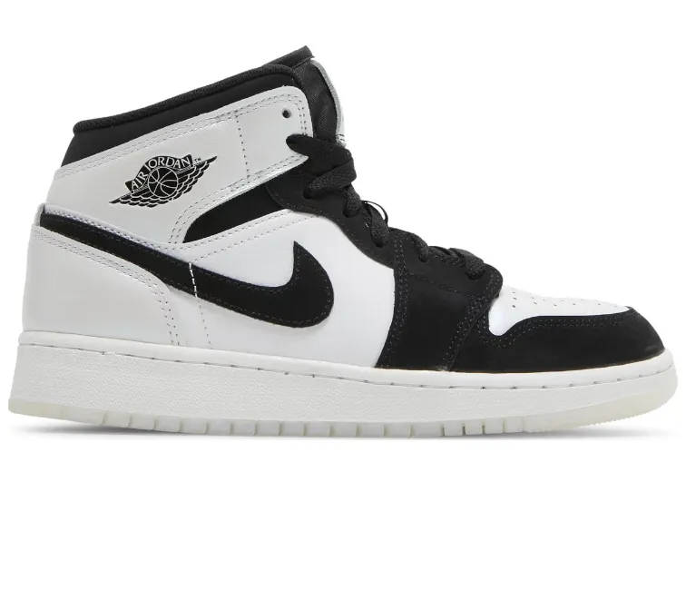 GS Nike Air Jordan 1 Mid SE (Diamond) Elastic Lacing