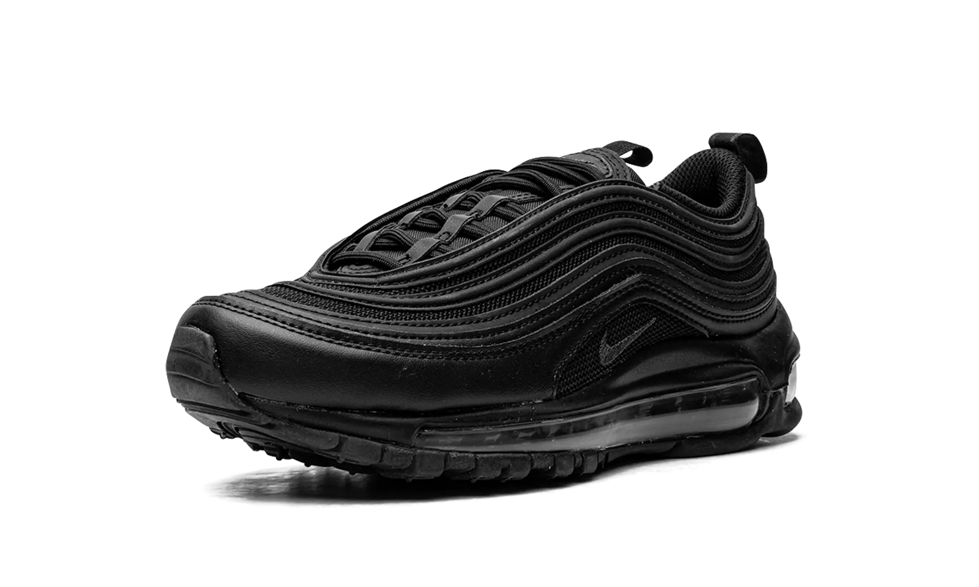 running in a park trail AIR MAX 97 WMNS "Triple Black"