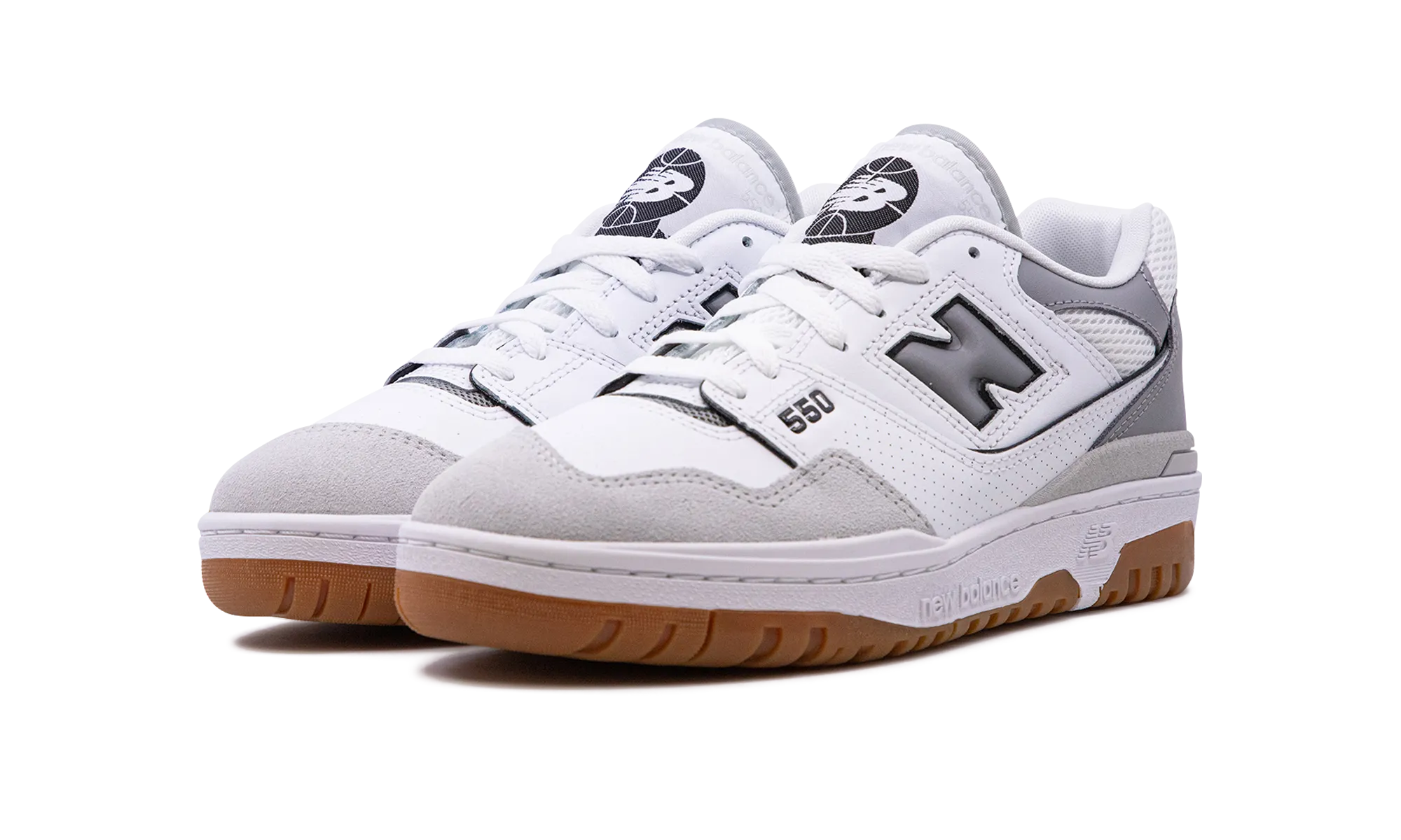 550 "White" exclusive - running running in a basketball court area shoes