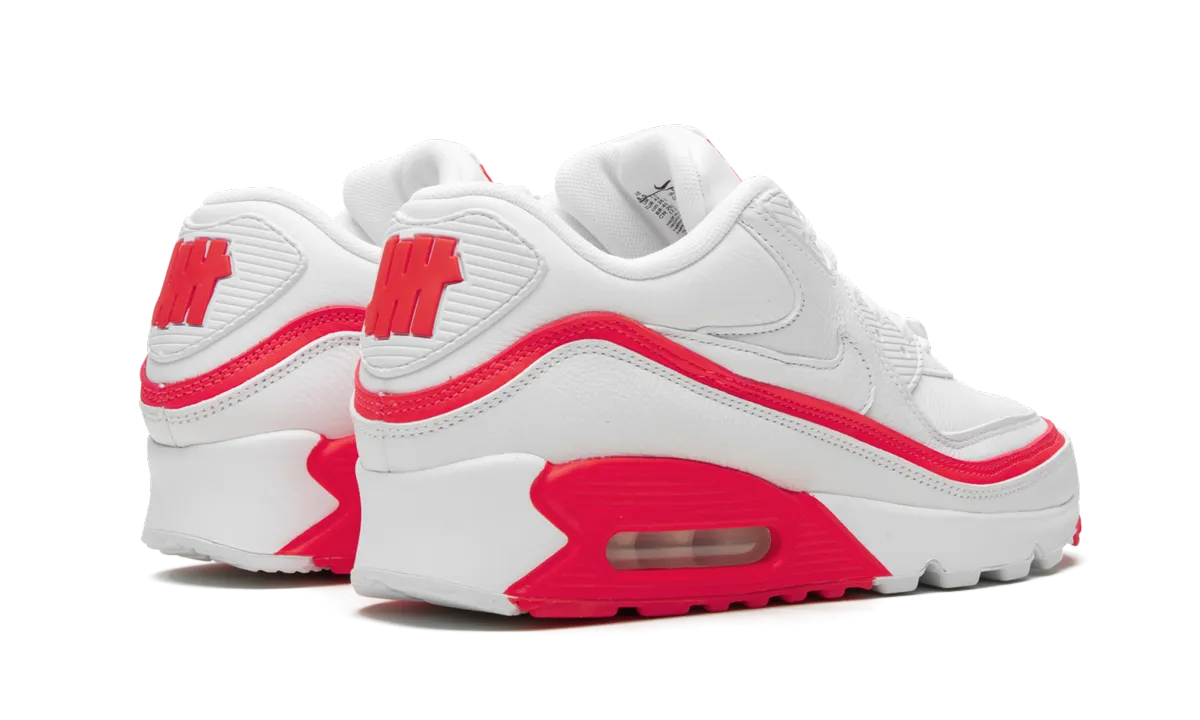 Air Max 90 / UNDFTD "Undefeated White/Red" curved track running wear