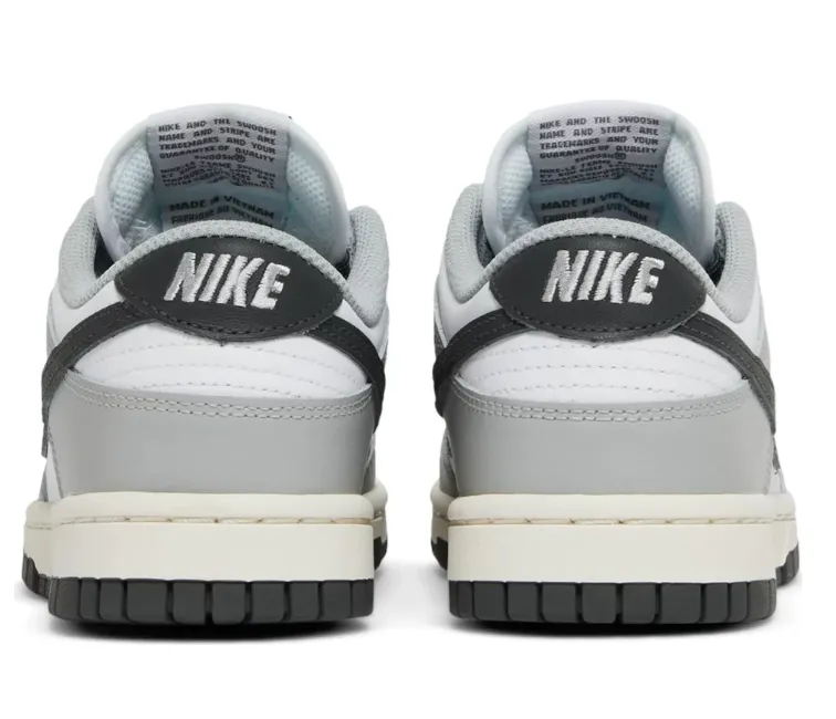 Women's Nike Dunk Low (Light Smoke Grey) Sporty lining Bold Finish