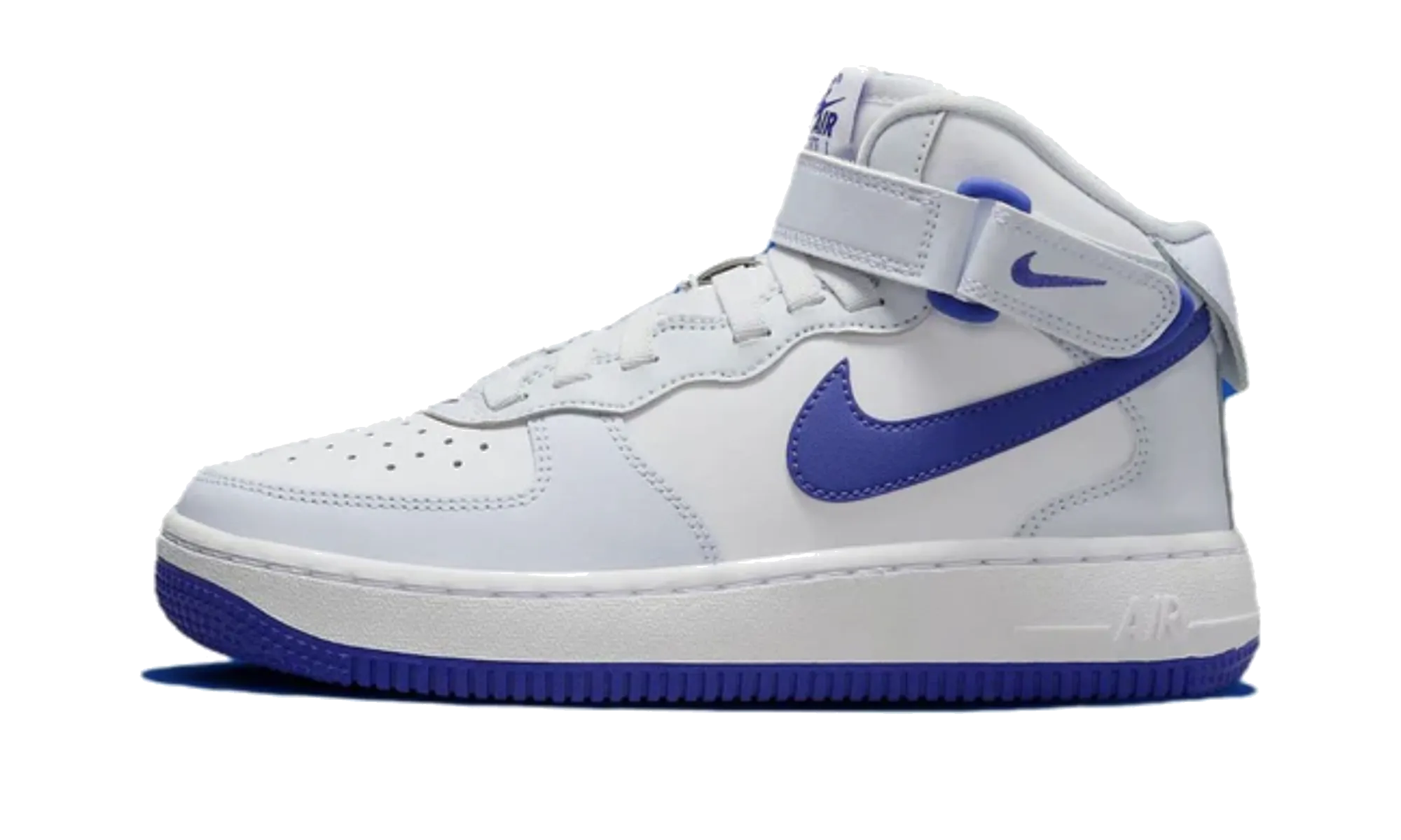 Air Force 1 Mid Easy GS "White Royal" Day Fit Shock-absorbent cushioning