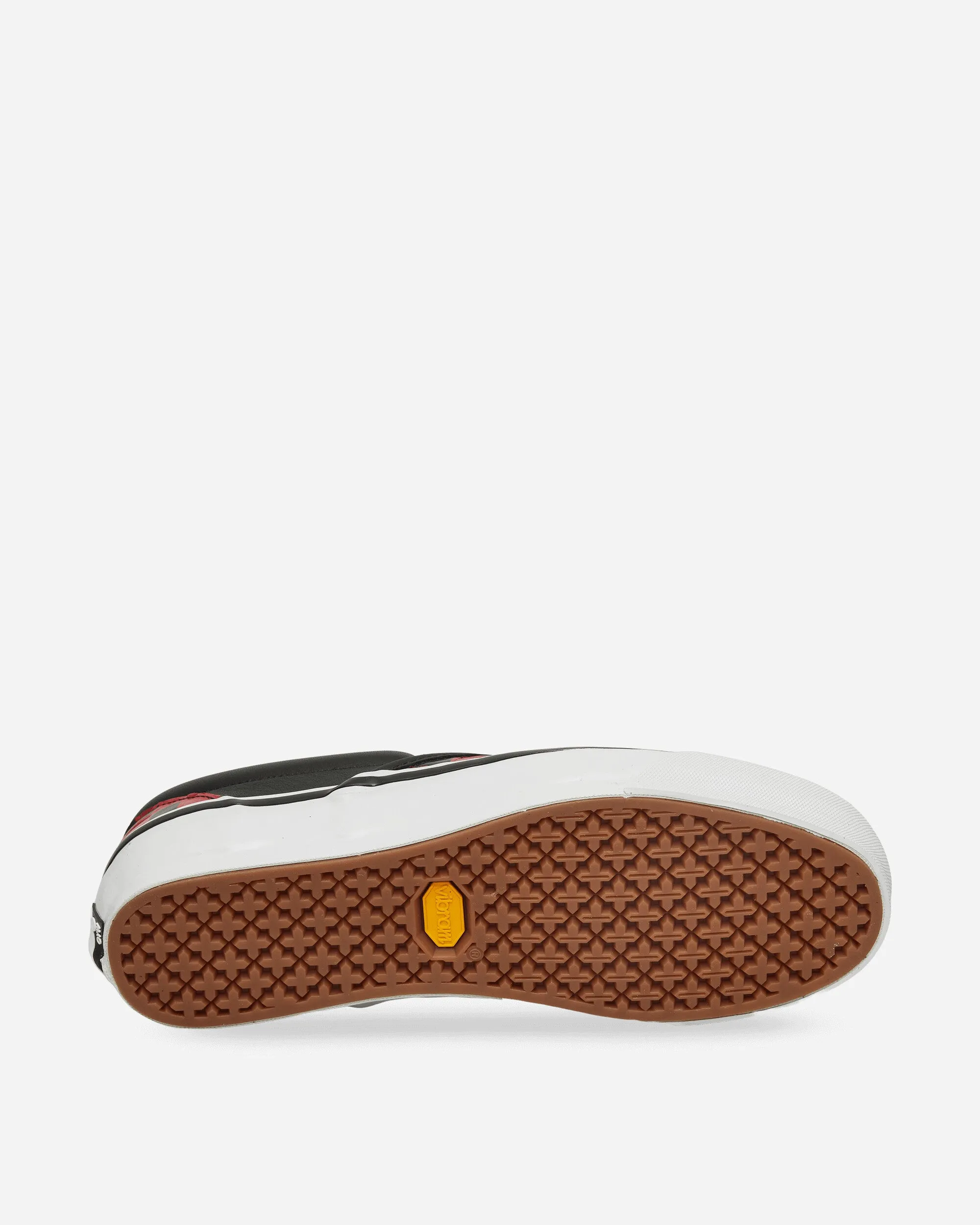 Classic Slip-On 98 Leather Check Vibram Sneakers Black / Racing Red Tear Resistant Mesh