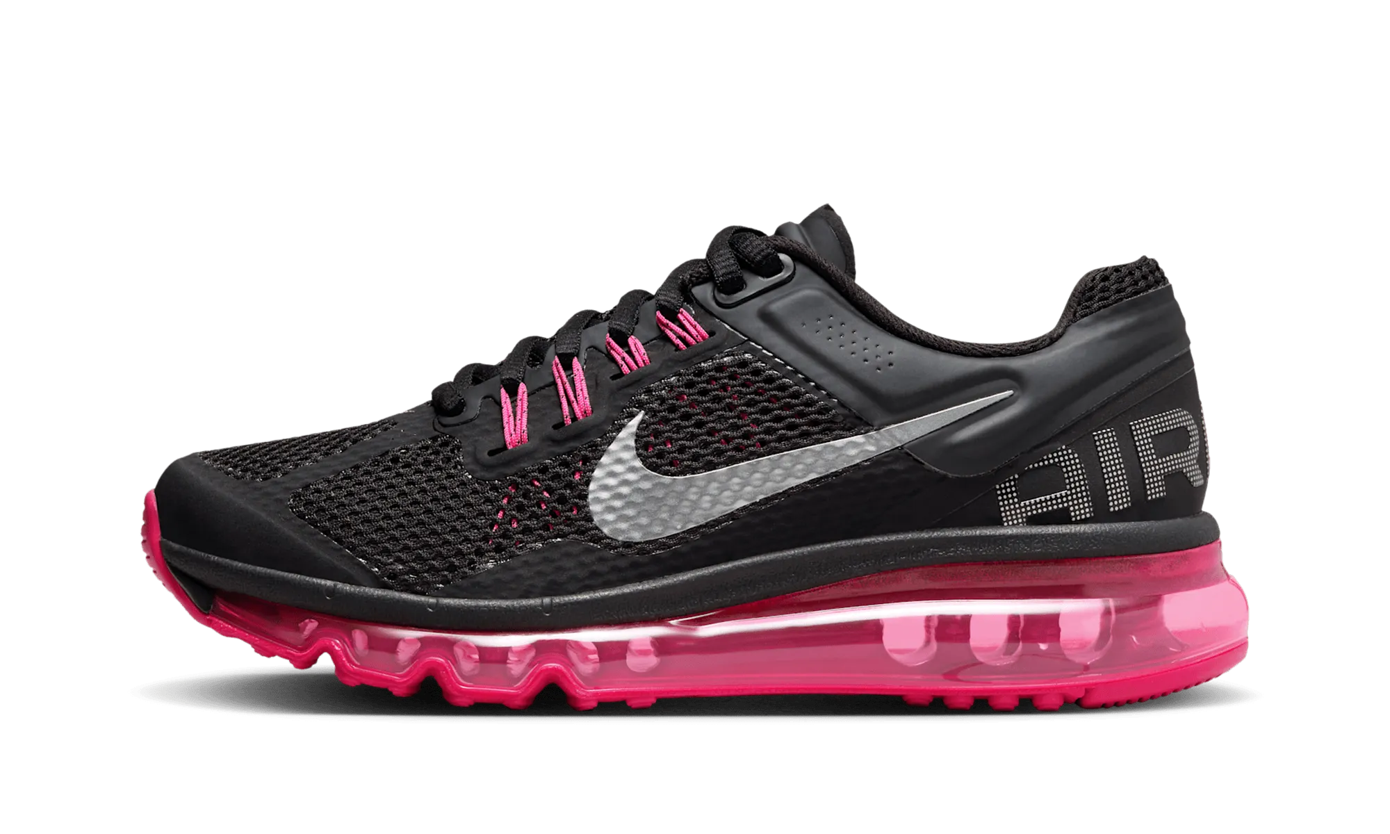 Huge functionality gradient running gear Air Max 2013 GS "Black Fusion Pink"