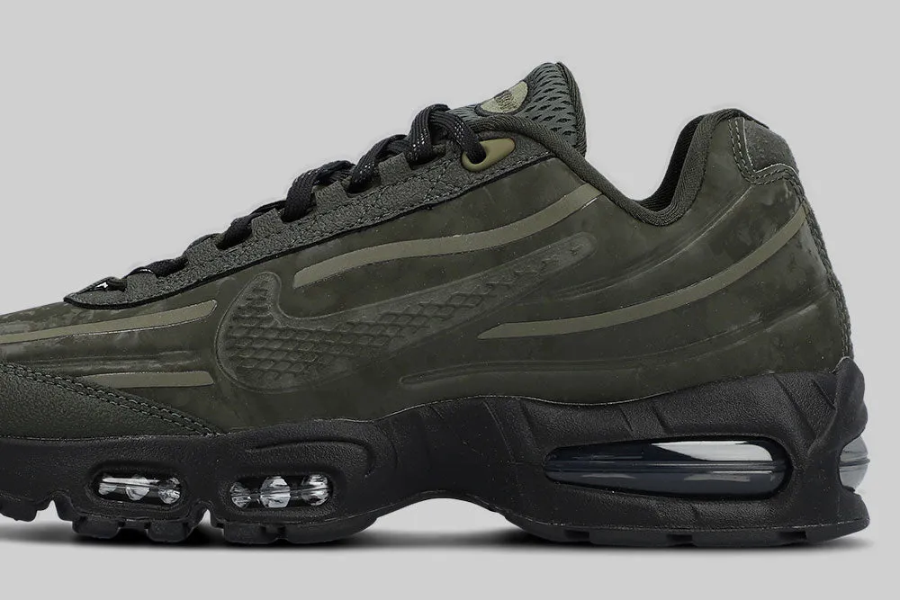 Nike Air Max 95 x WORKSOUT 'Medium Olive and Sequoia' Tough Construction running in groups